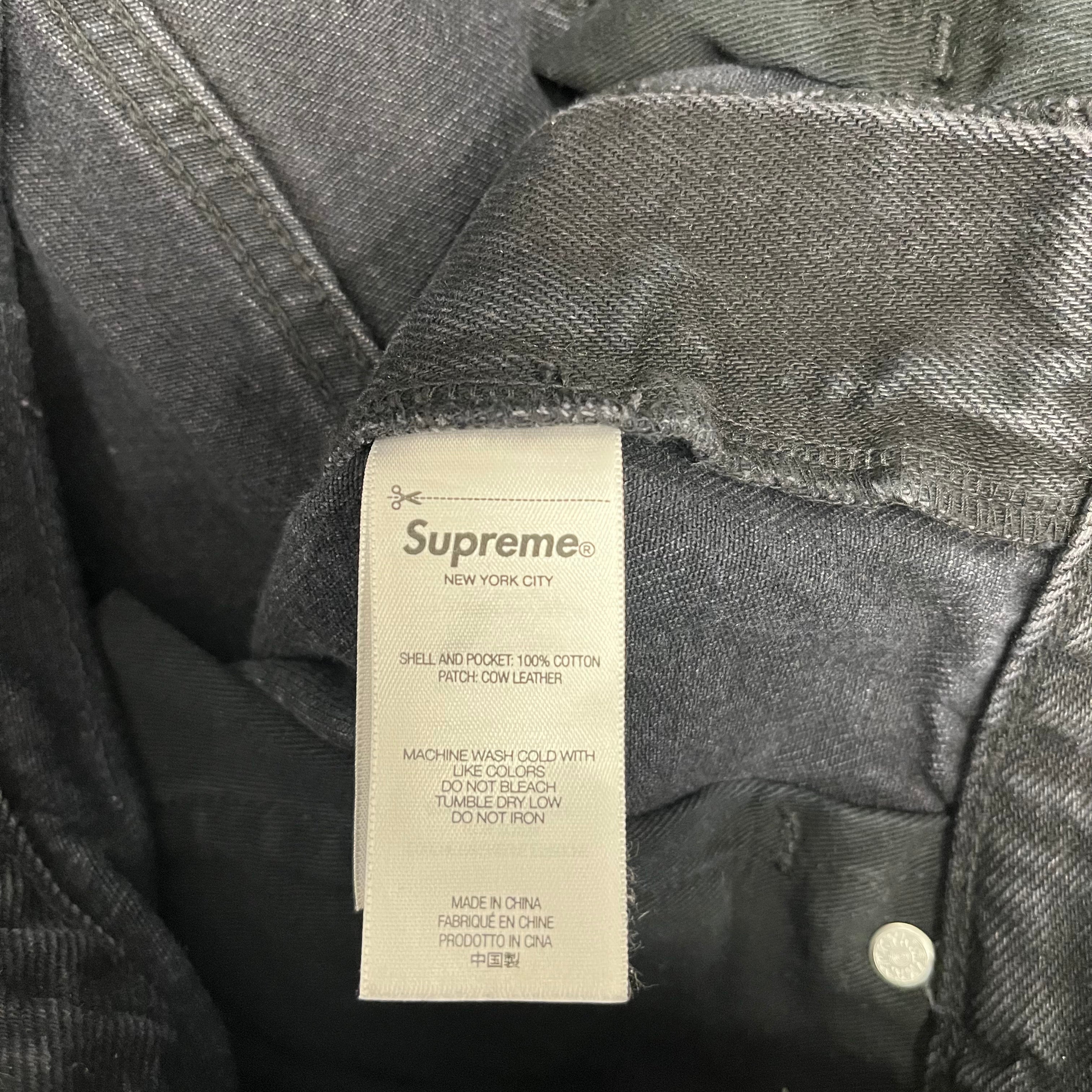 Supreme/Shorts/30/Denim/BLK/Graphic/SCRIPT BAGGY view 4