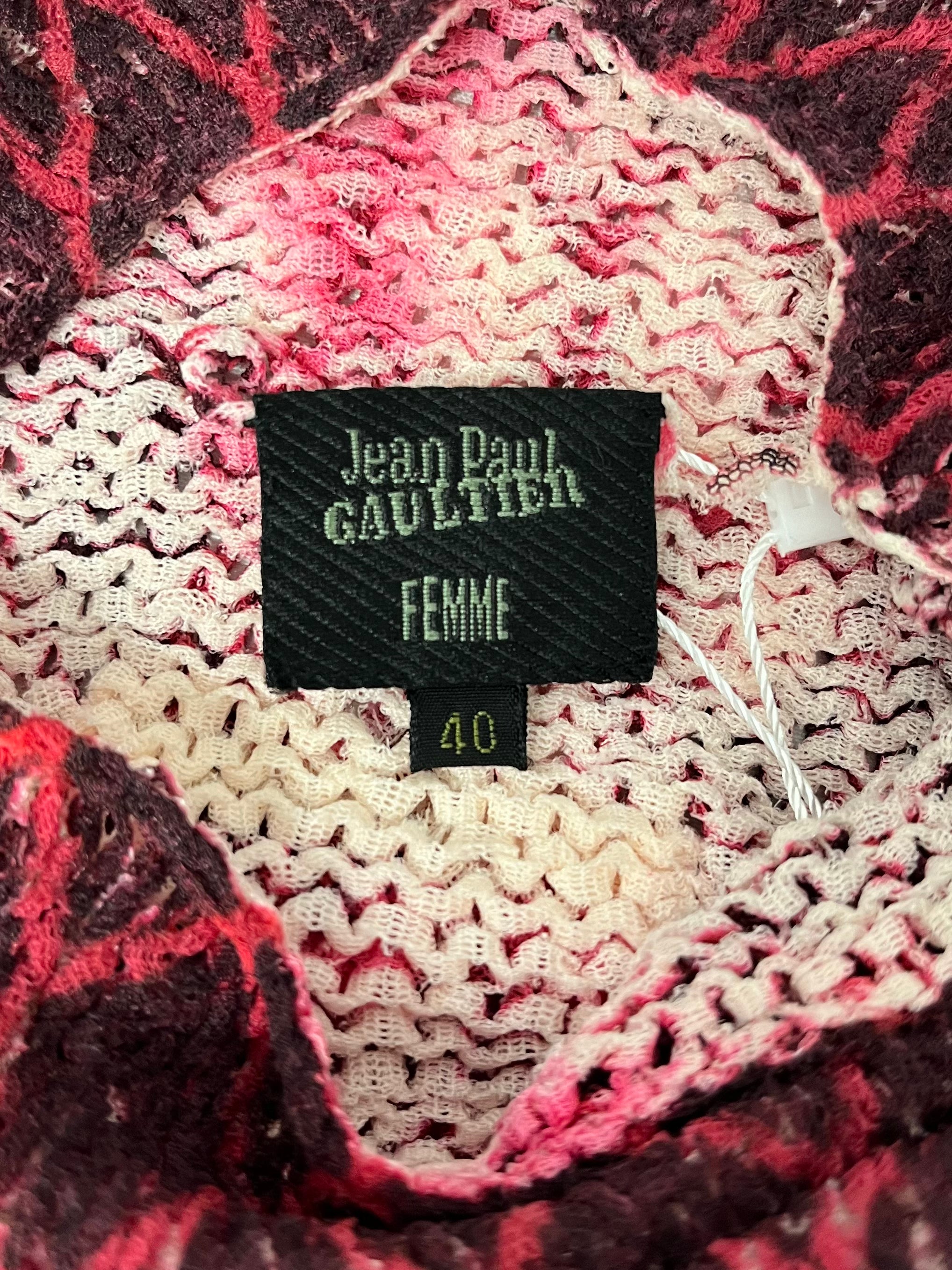 Jean Paul GAULTIER FEMME/SS Blouse/40/All Over Print/Polyester/BRD/NET PRINT OVER PINK GRAPHIC view 3