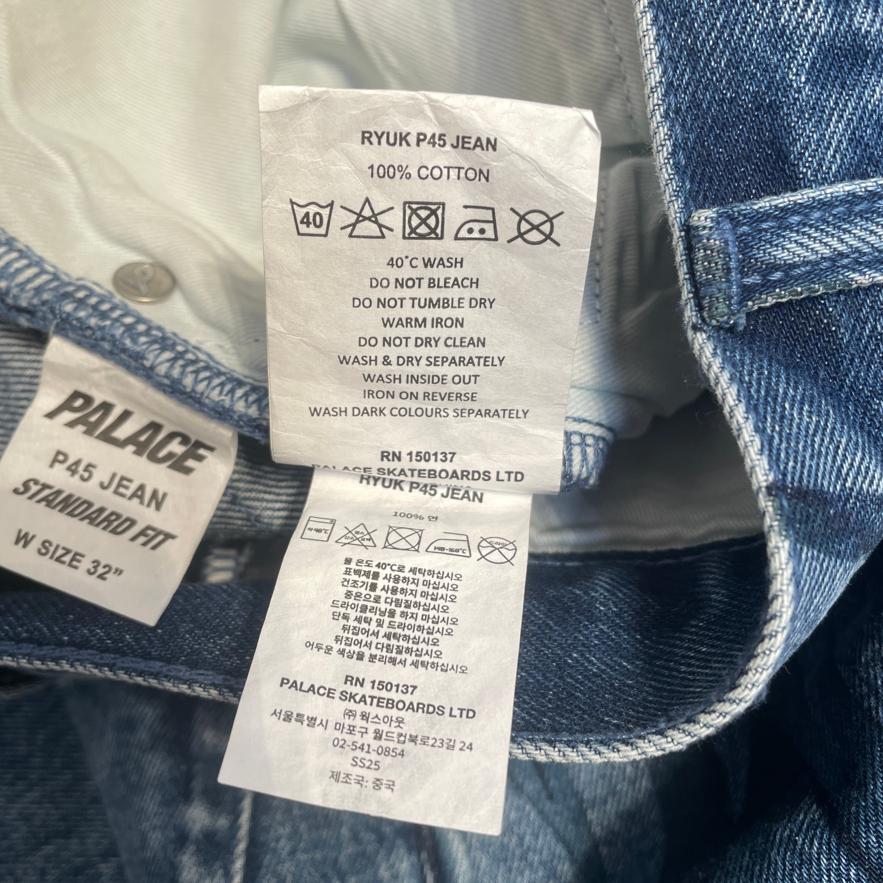 PALACE/Pants/32/Denim/BLU/SS25 Death Note Ryuk p45 Jean view 3