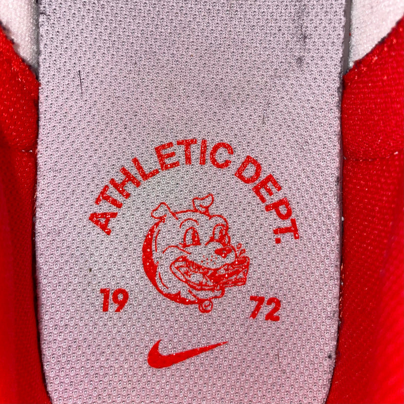 NIKE/Low-Sneakers/US 10.5/Cotton/GRY/red swoosh