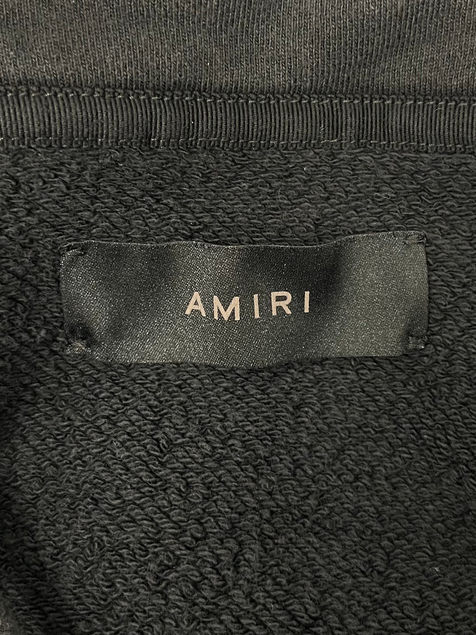 AMIRI/Zip Up Hoodie/L/Cotton/BLK/RIGHT BREAST LOGO view 3