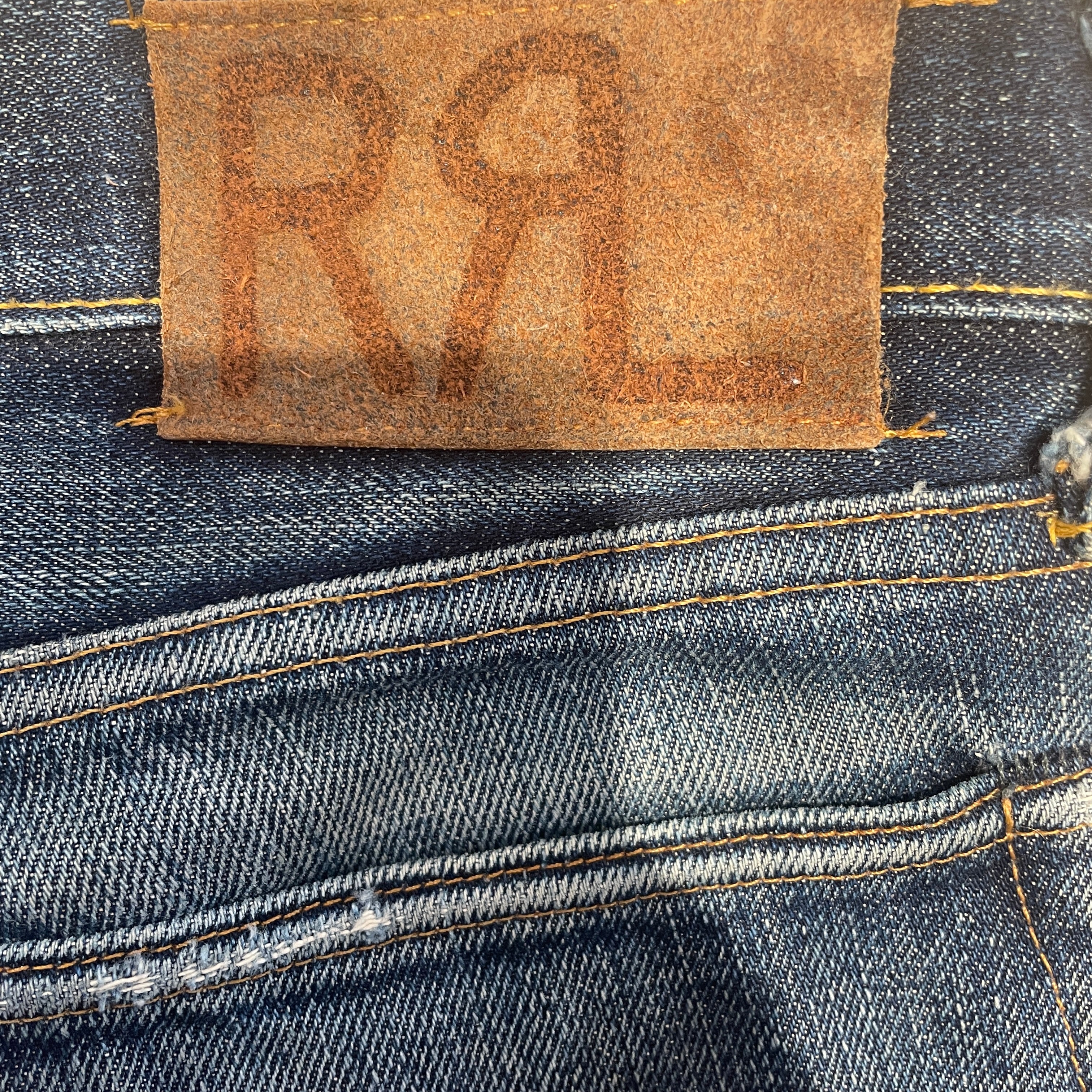 RRL/Pants/29/Denim/NVY/RN #41381 acid wash view 3