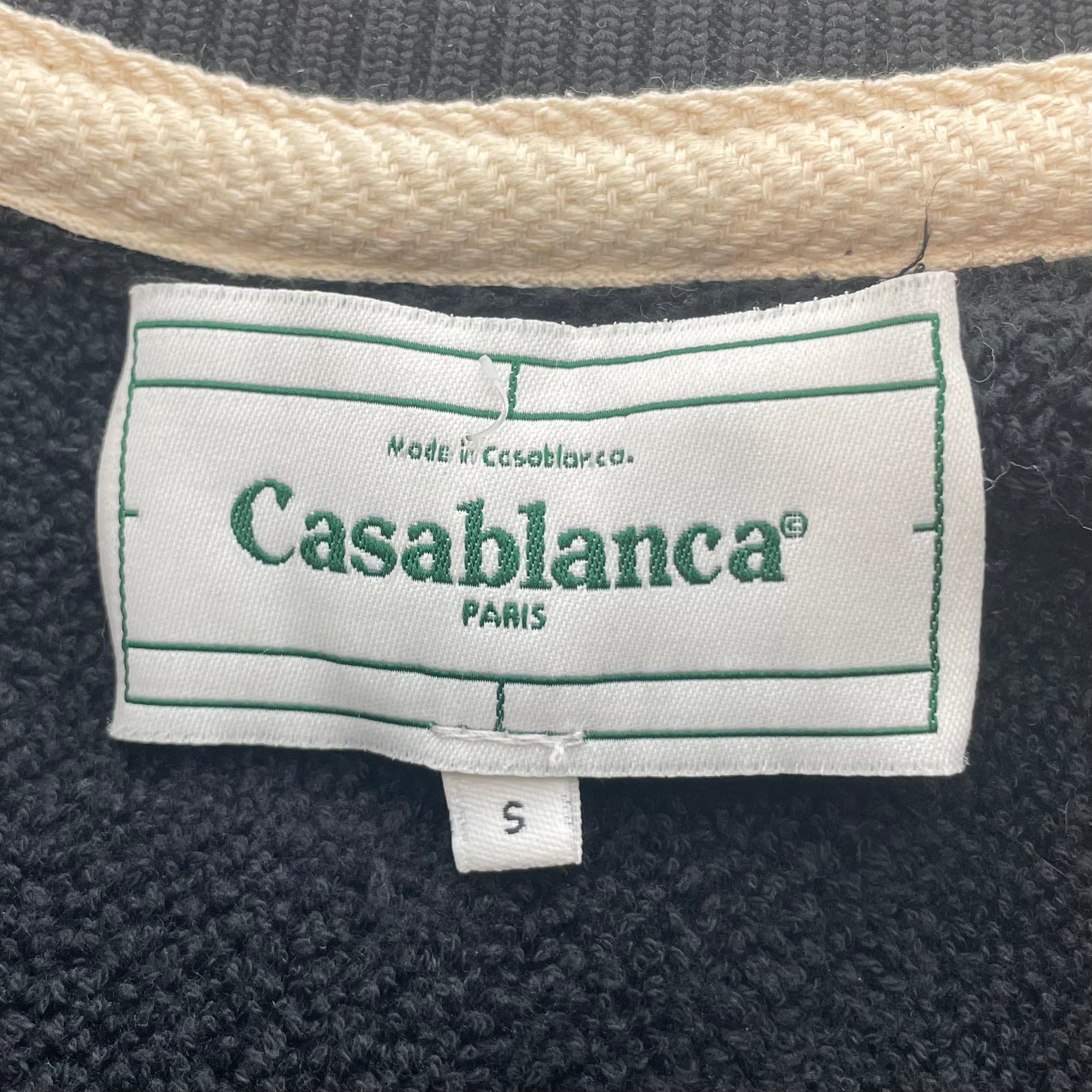 CASABLANCA/Fleece Jkt/S/Cotton/BLK/apre boa track view 3