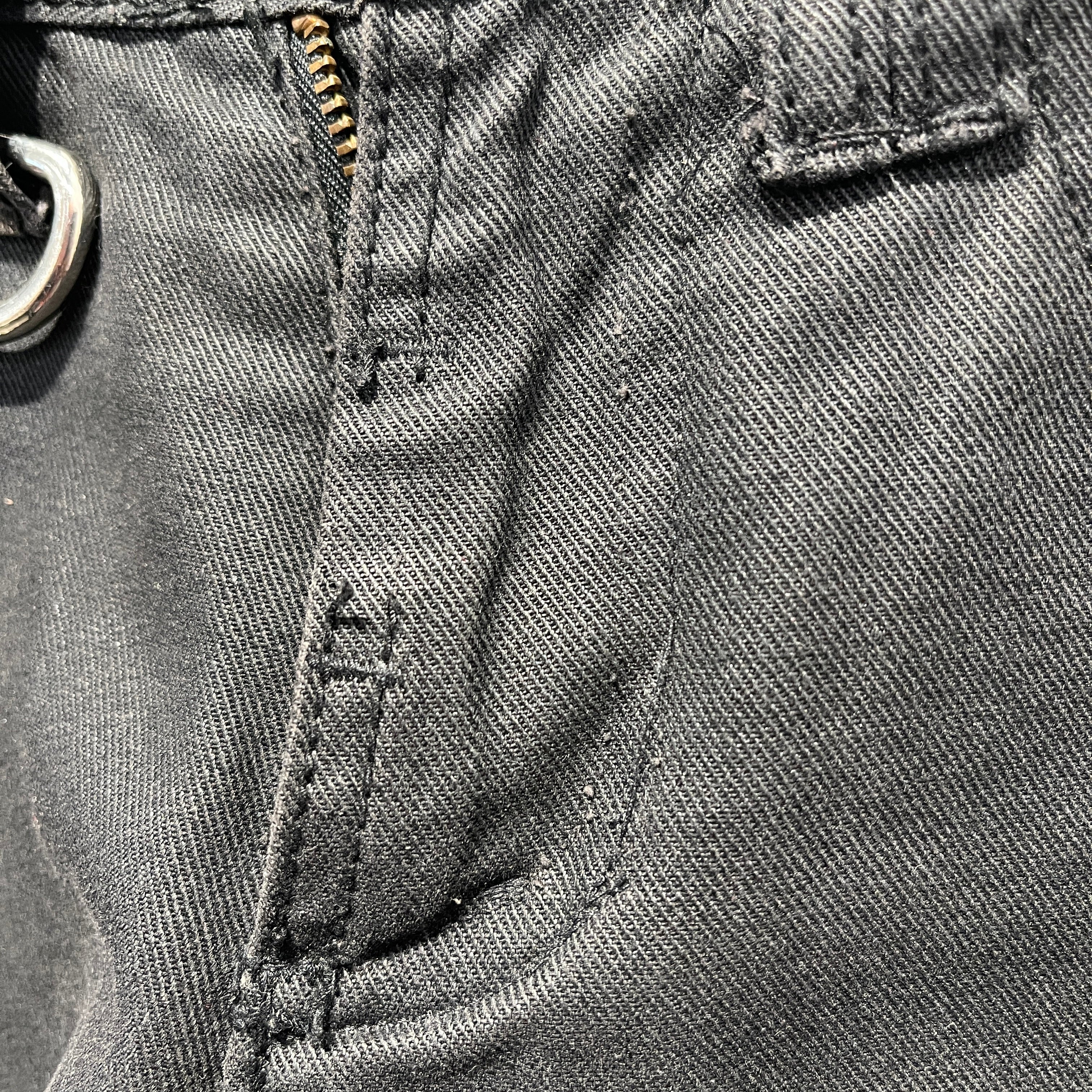 DOLCE&GABBANA/Straight Pants/28/Cotton/BLK/wax straight with key ring view 5