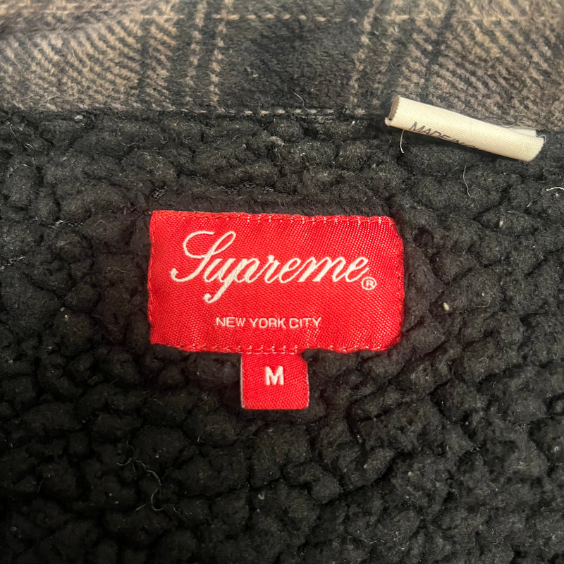 Supreme/Jacket/M/Wool/BRW/Plaid/sheerling lined flannel