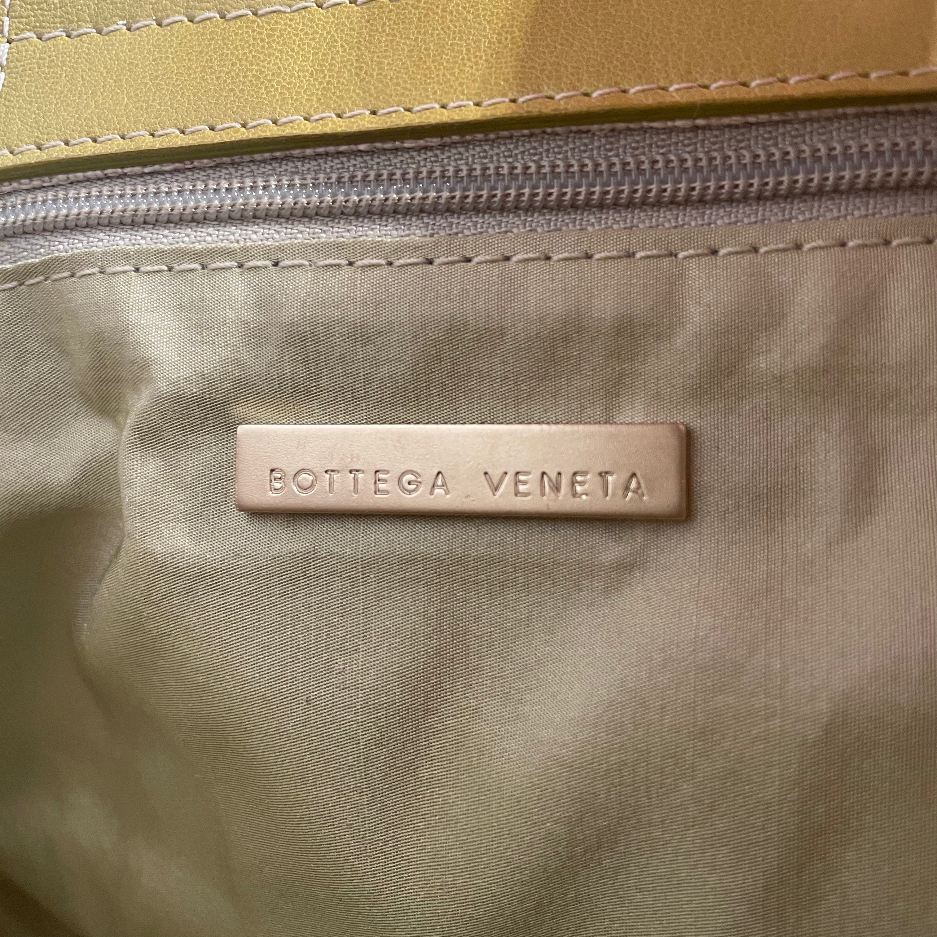 BOTTEGA VENETA/Hand Bag/Cotton/BEG/VTG BEAD BAG LEATHER DETAILING view 4