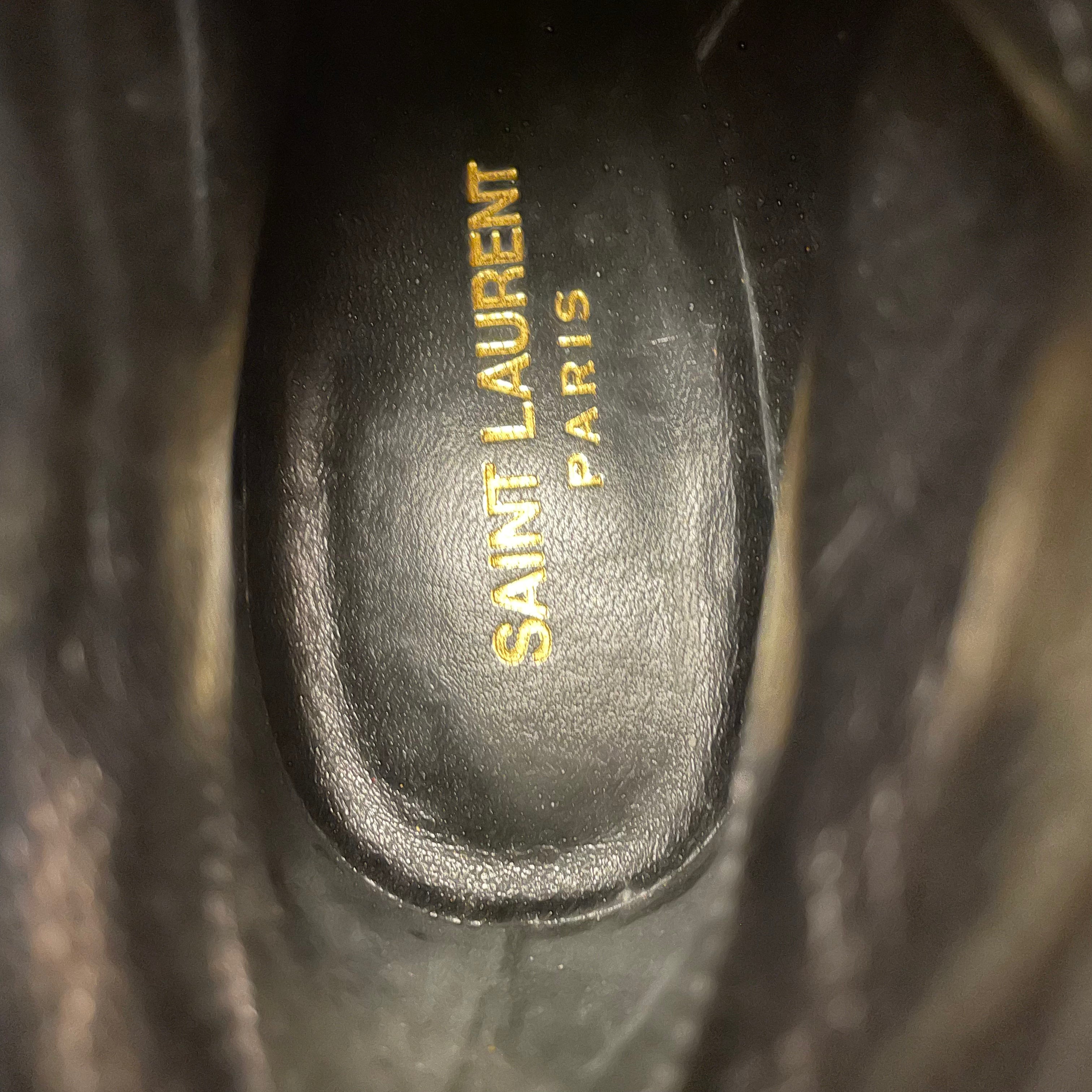 SAINT LAURENT/Western Boots/EU 36.5/Suede/CML/FRINGE ACCENTS view 3