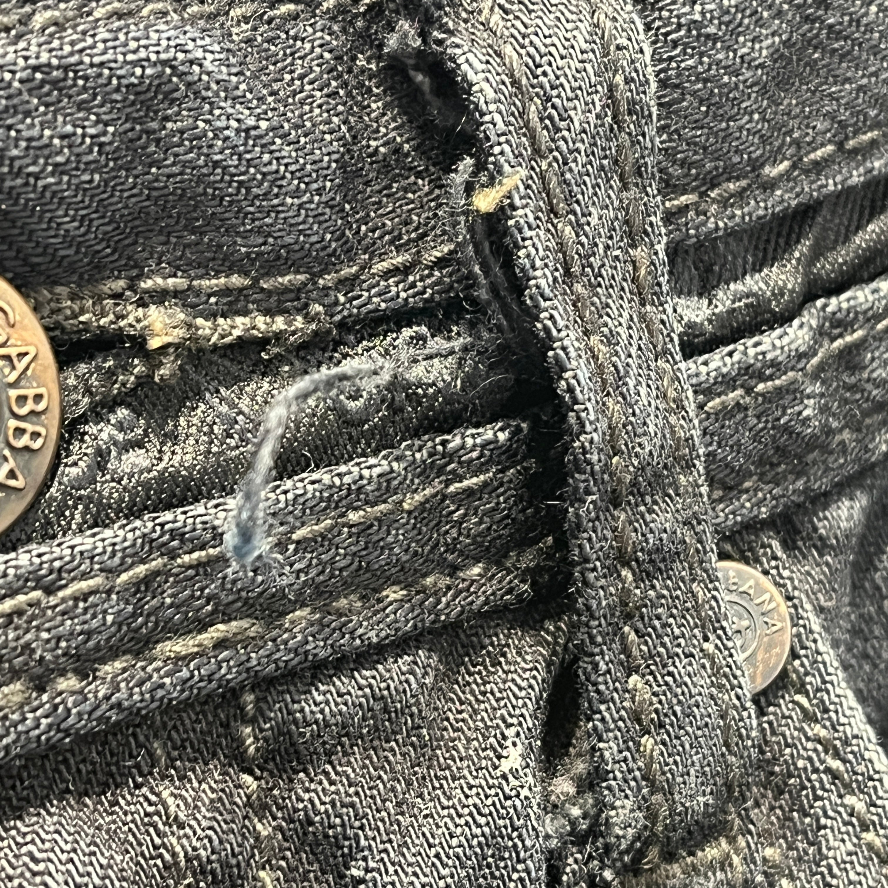 DOLCE&GABBANA/Straight Pants/30/Denim/BLK/WRINKLE JEANS view 5