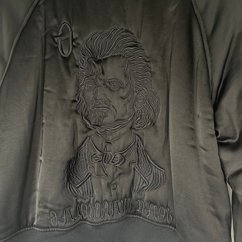 MM6/Souvenir Jkt/XS/Nylon/BLK/EMBROIRED BACK