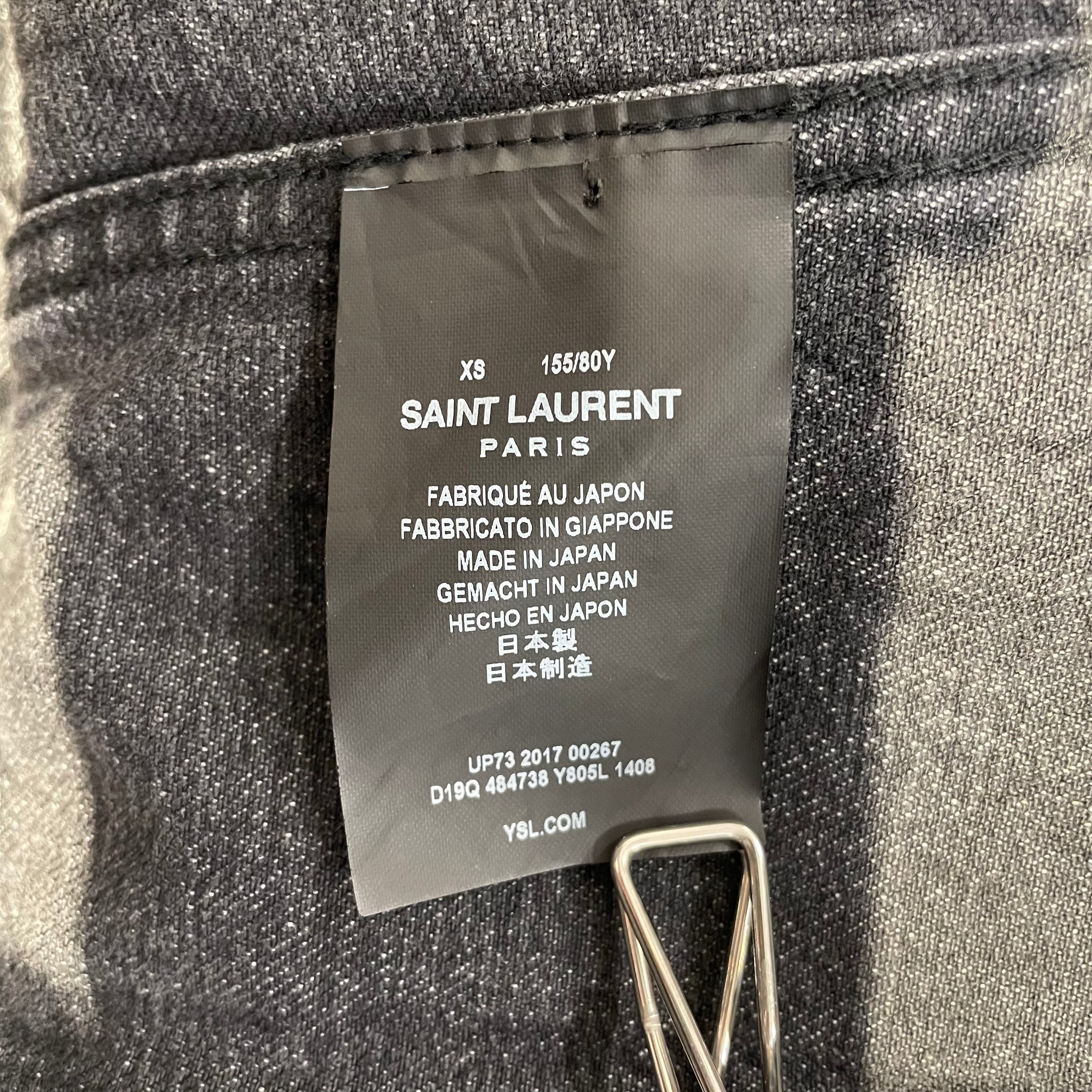 SAINT LAURENT/Denim Jkt/XS/Denim/GRY/HEART SHOULDER PATCH view 4