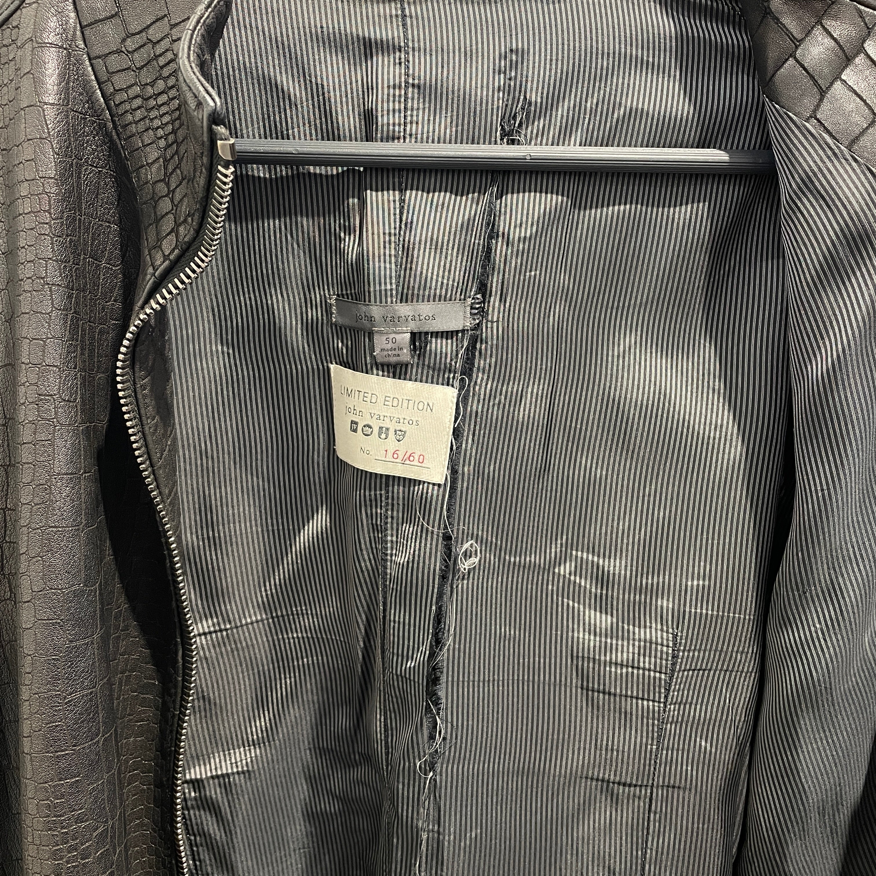 john varvatos/Leather Jkt/50/Leather/BLK/ view 3