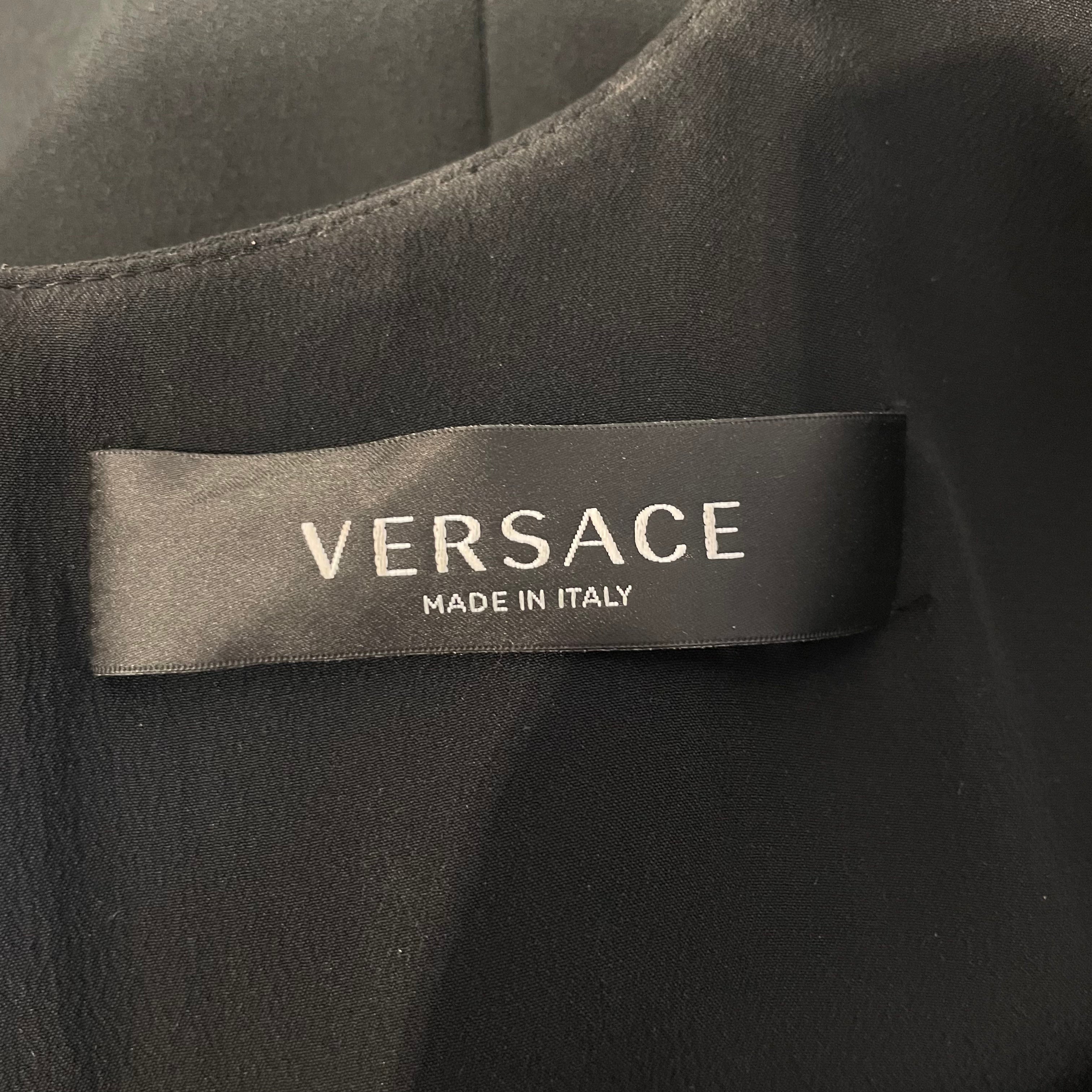 VERSACE/SS Dress/50/Cotton/BLK/Versace Baroque Paneled dress view 3