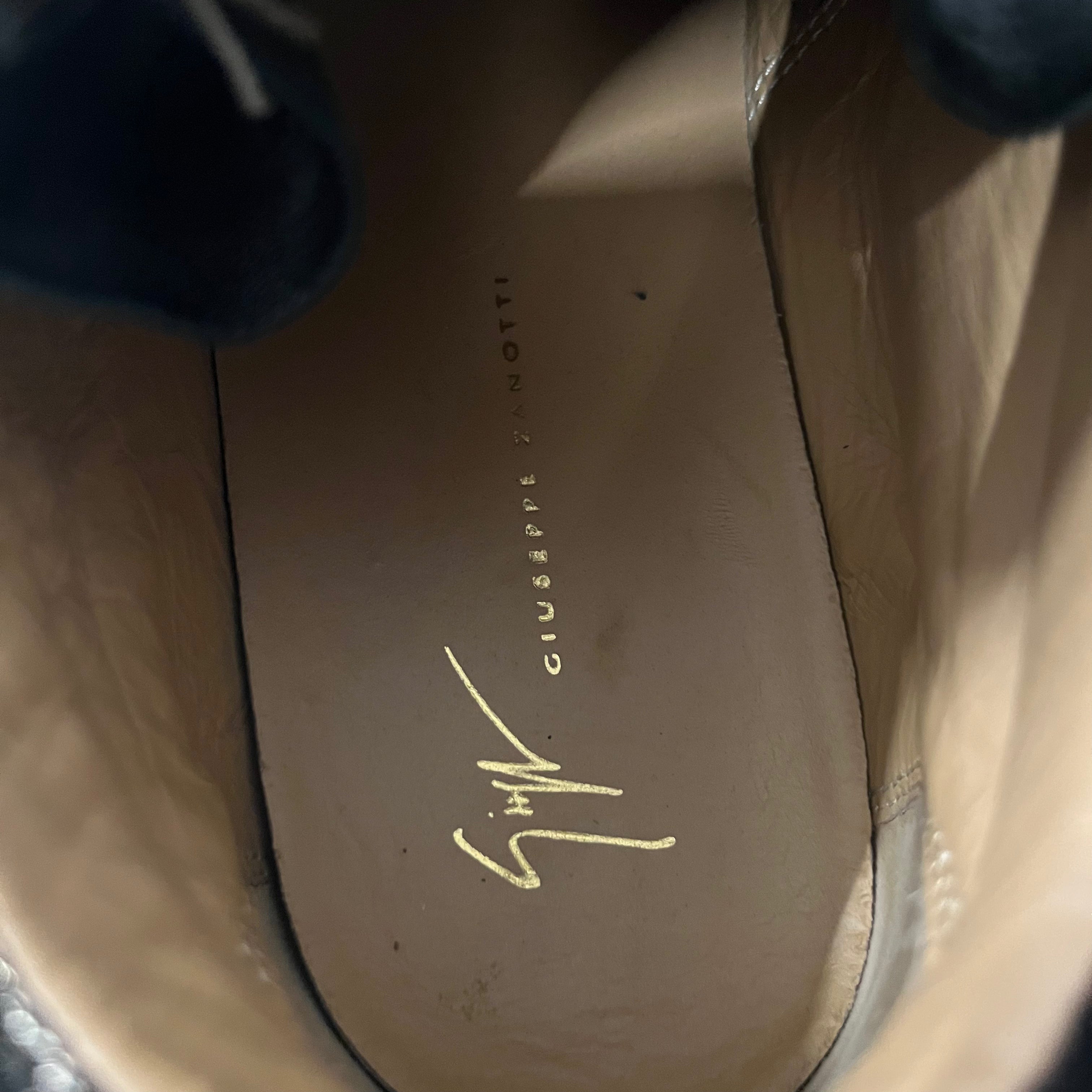 Giuseppe Zanotti/Low-Sneakers/EU 43/Leather/BLK/snakeskin gold sneakers view 4