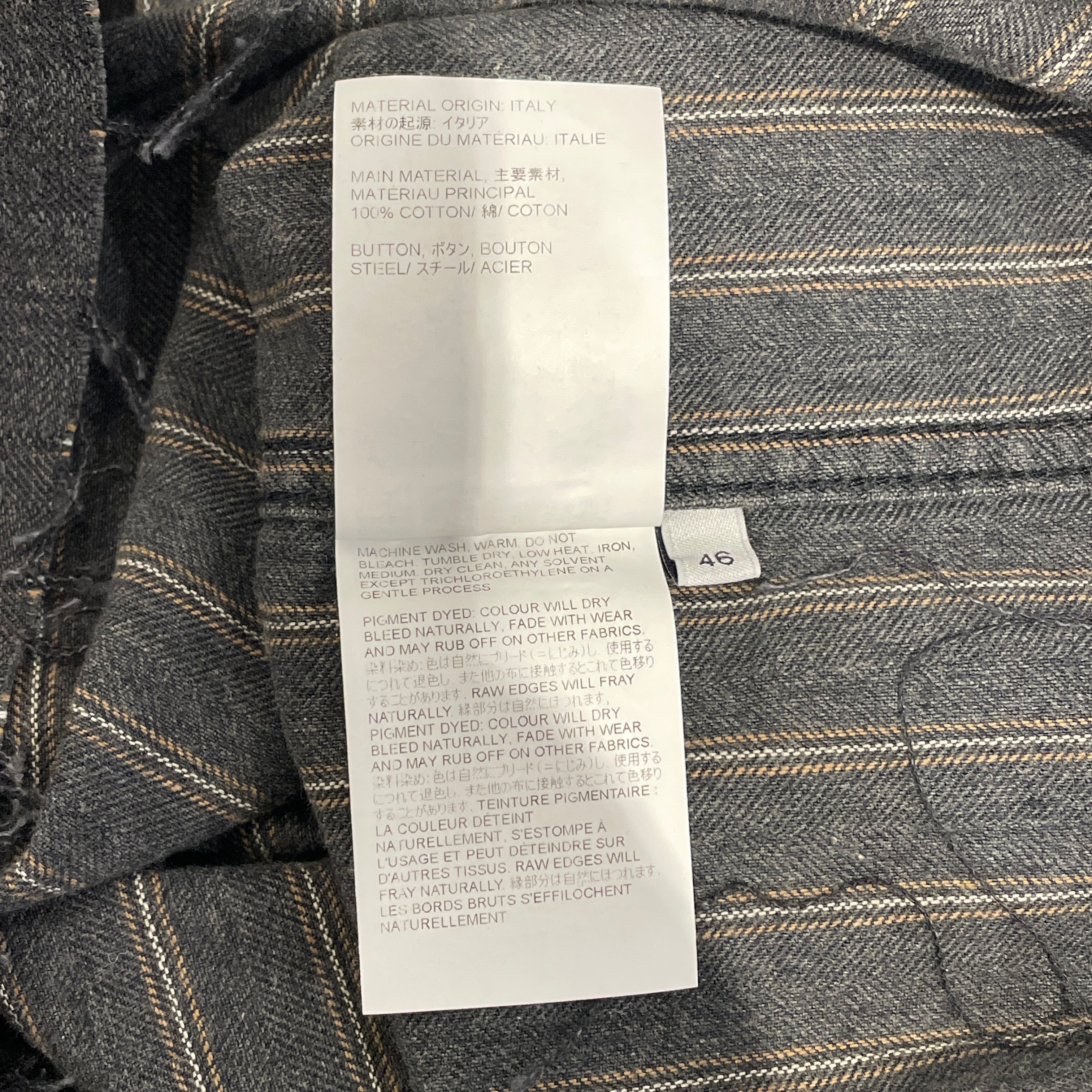OUR LEGACY/Denim Jkt/46/Cotton/GRY/Stripe/Rebirth Cut Torino view 5