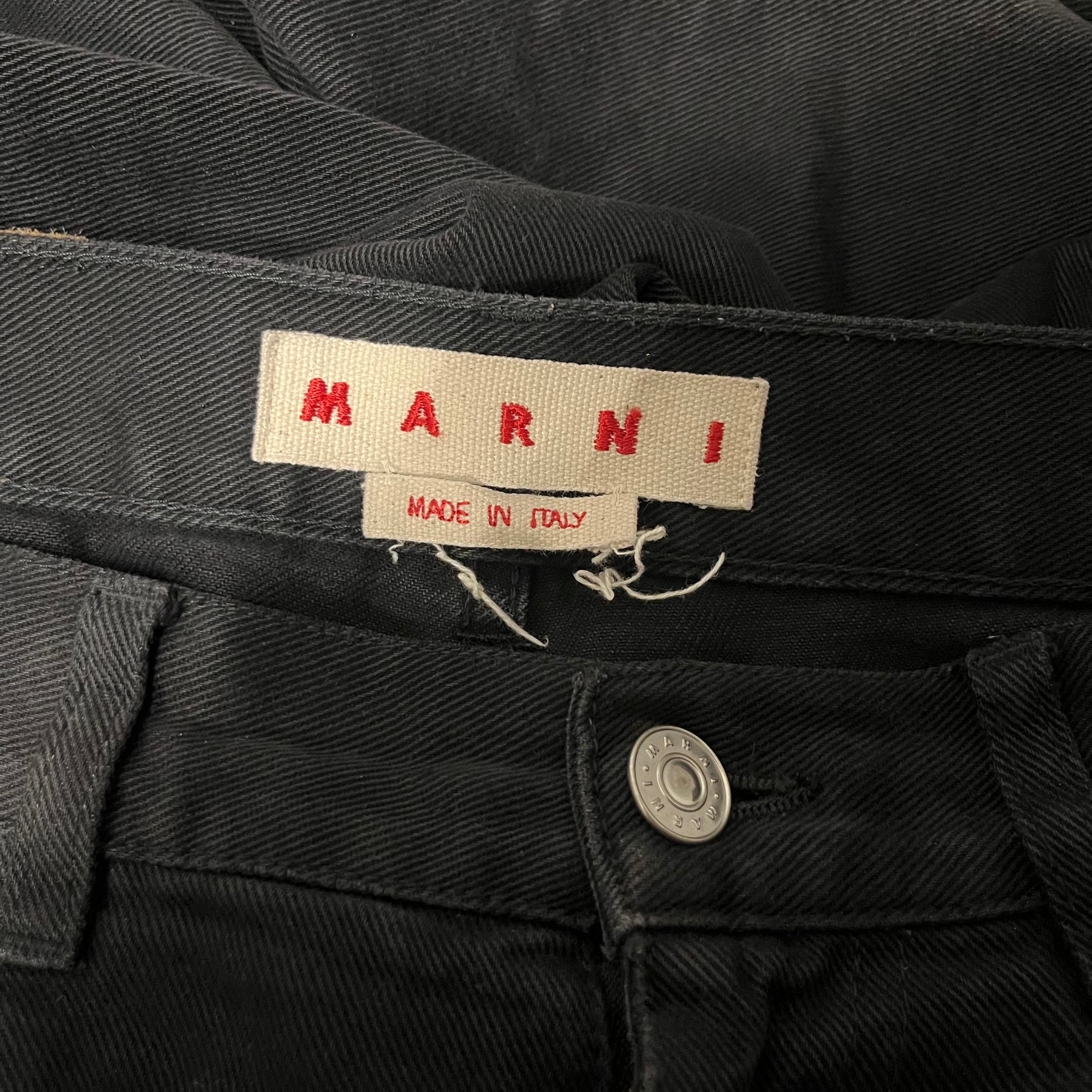 MARNI/Straight Pants/29/Cotton/BLK/ view 3