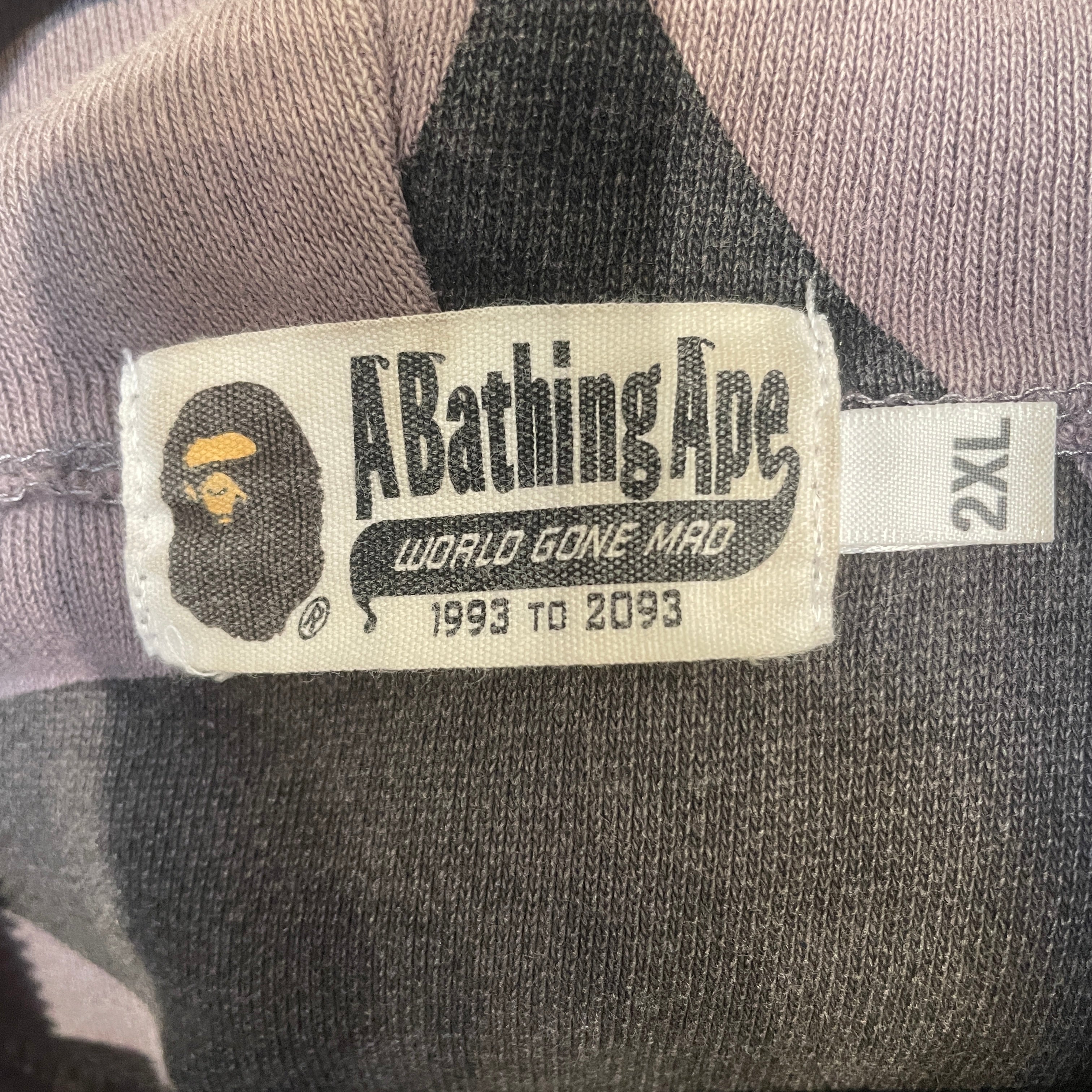 A BATHING APE/Zip Up Hoodie/XXL/Monogram/Cotton/GRY/STARS ALL OVER view 8