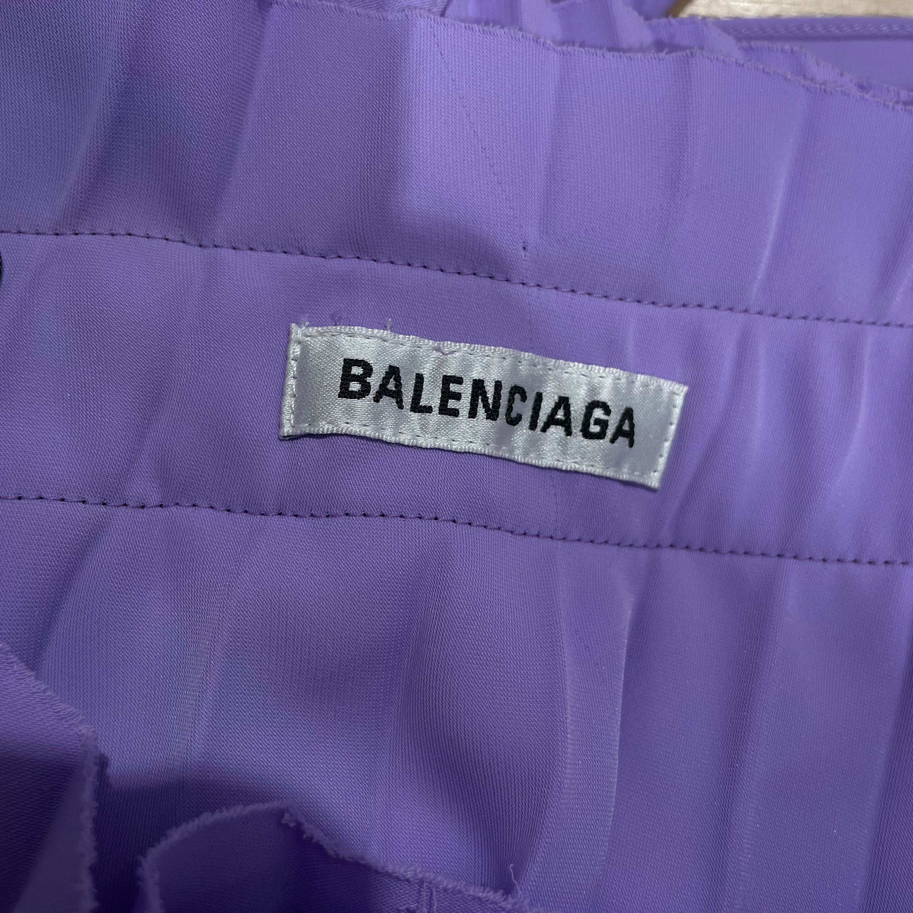 BALENCIAGA/Long Skirt/36/Polyester/PPL/2019 LARGE PLEAT LOGO BAND view 3