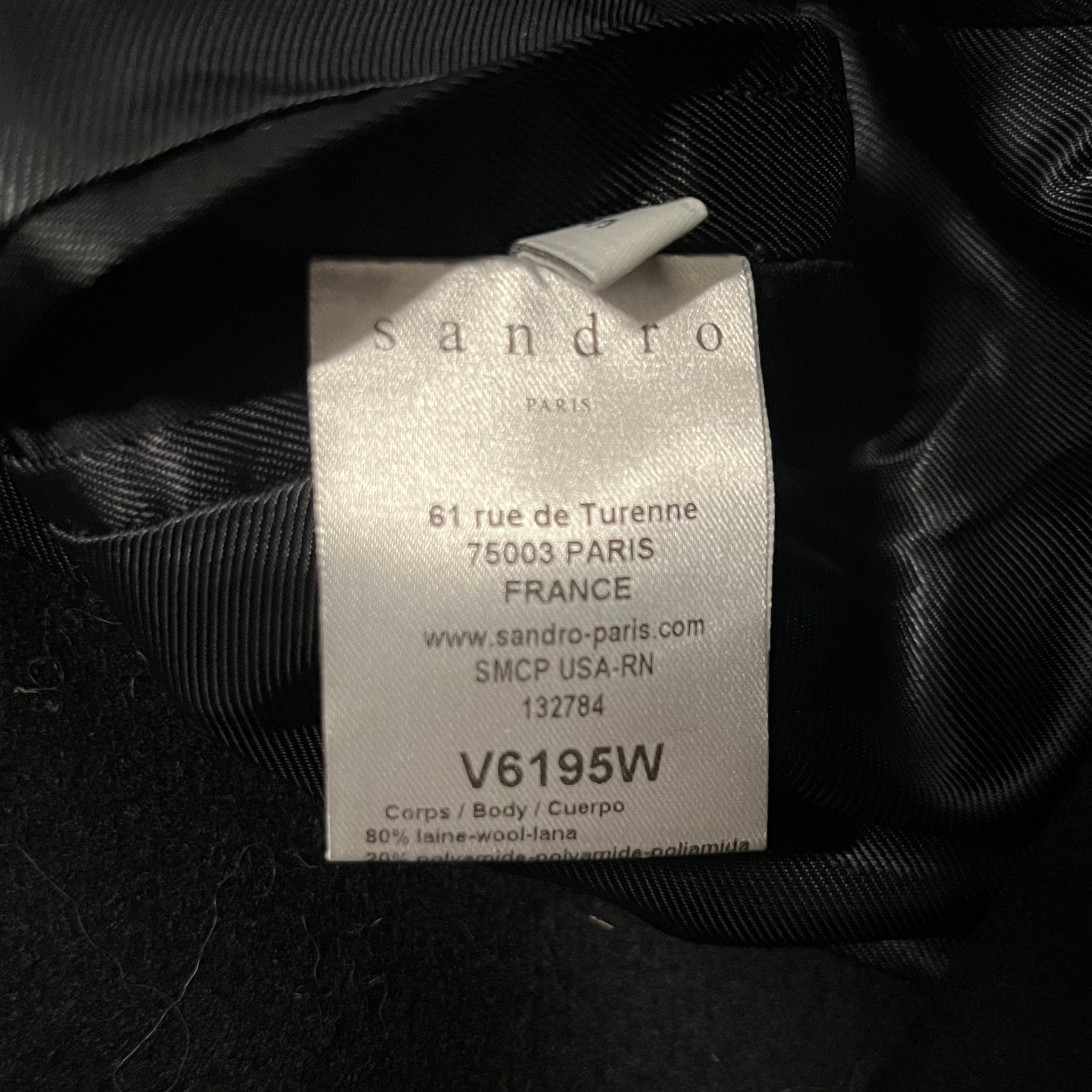 sandro/Jacket/Wool/BLK/Sandro BLK Bomber JKT view 4