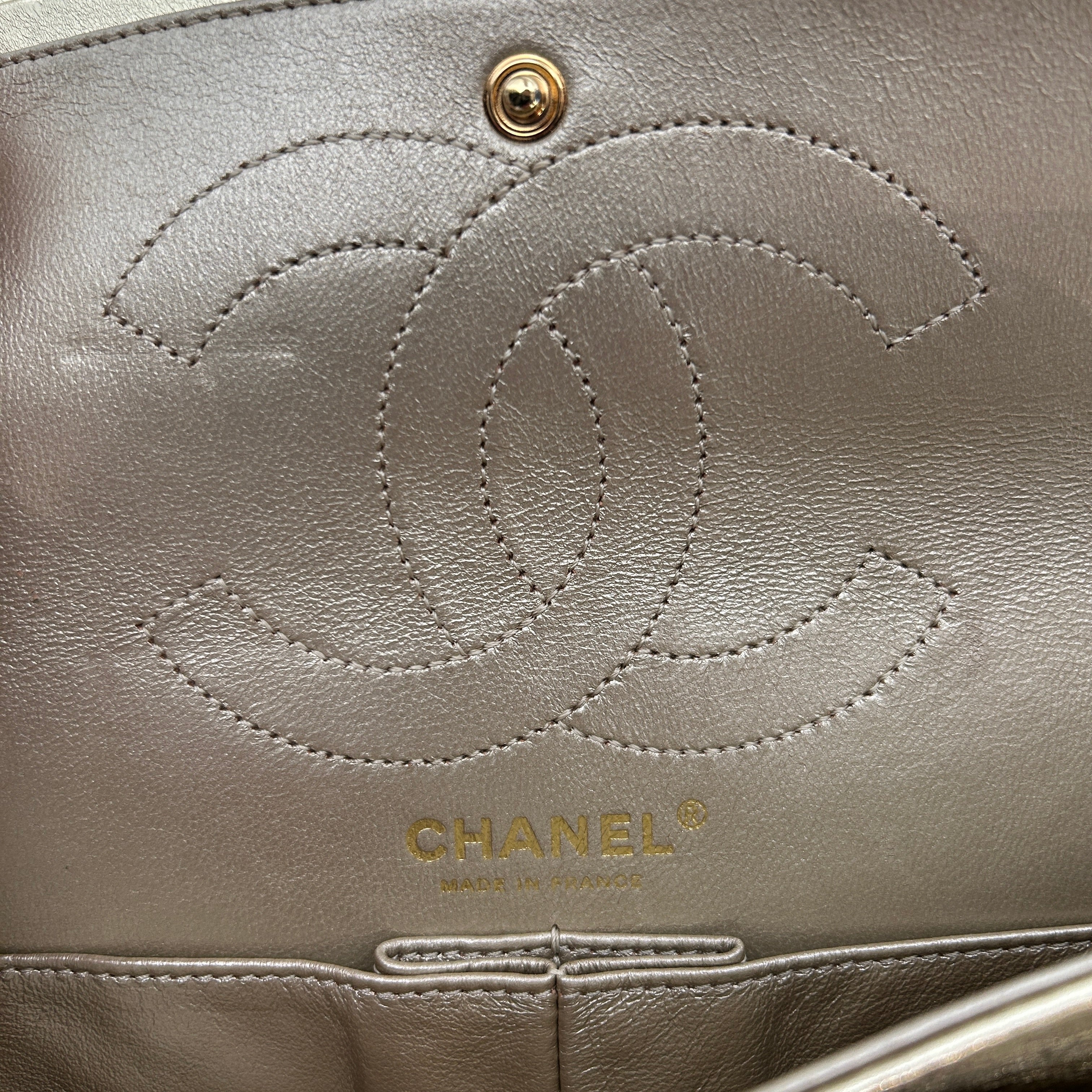 CHANEL/Cross Body Bag/OS/Leather/GLD/Gold Quilted Double Flap view 5