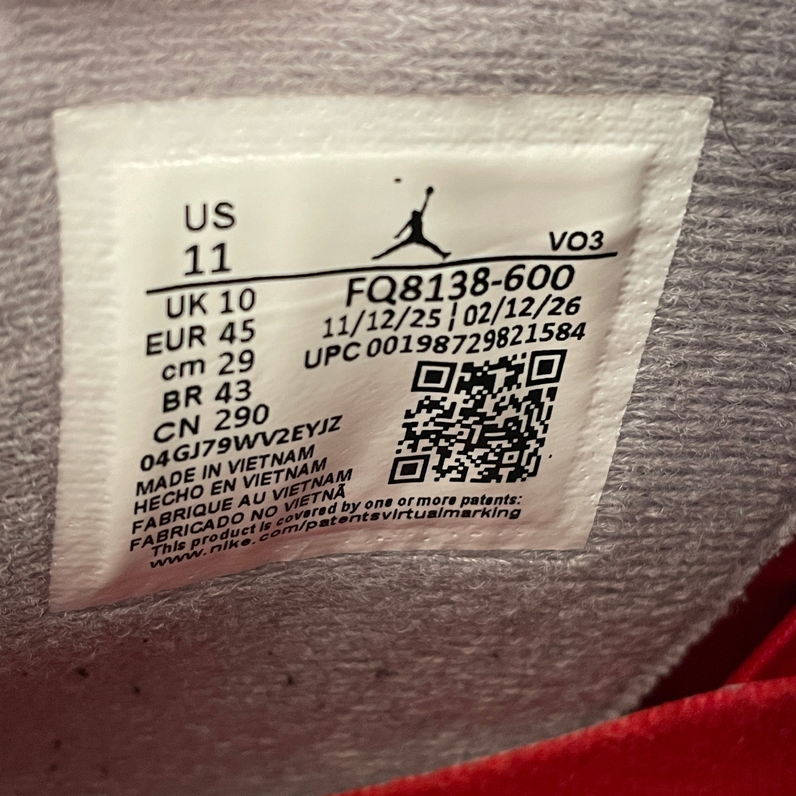 NIKE/AIR JORDAN 4 RETRO/Hi-Sneakers/US 11/Leather/RED/FQ8138-600 view 6