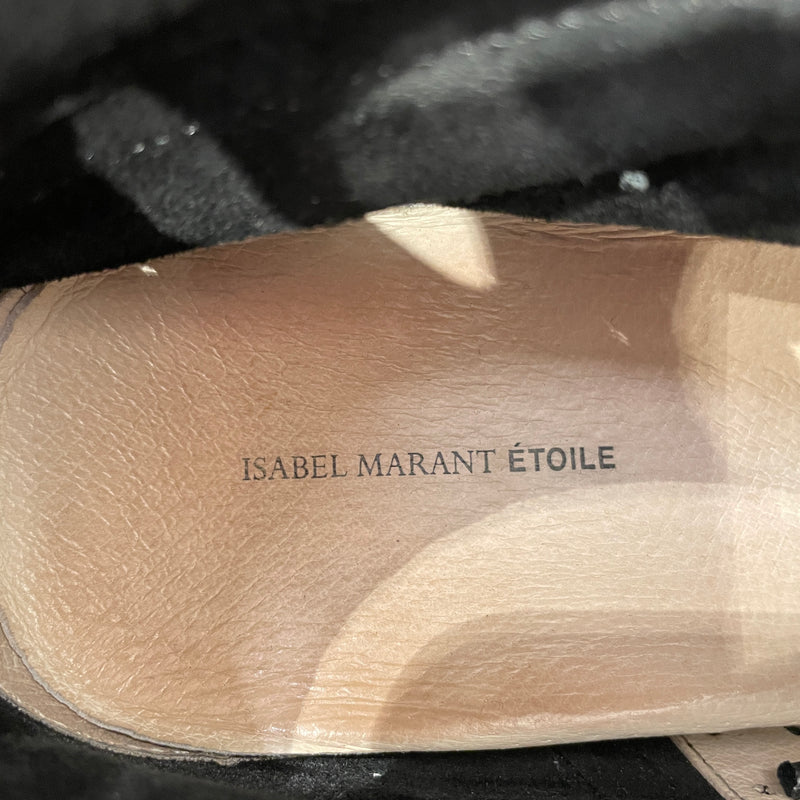 ISABEL MARANT ETOILE/Boots/EU 38/Suede/BLK/Bobby Wedge