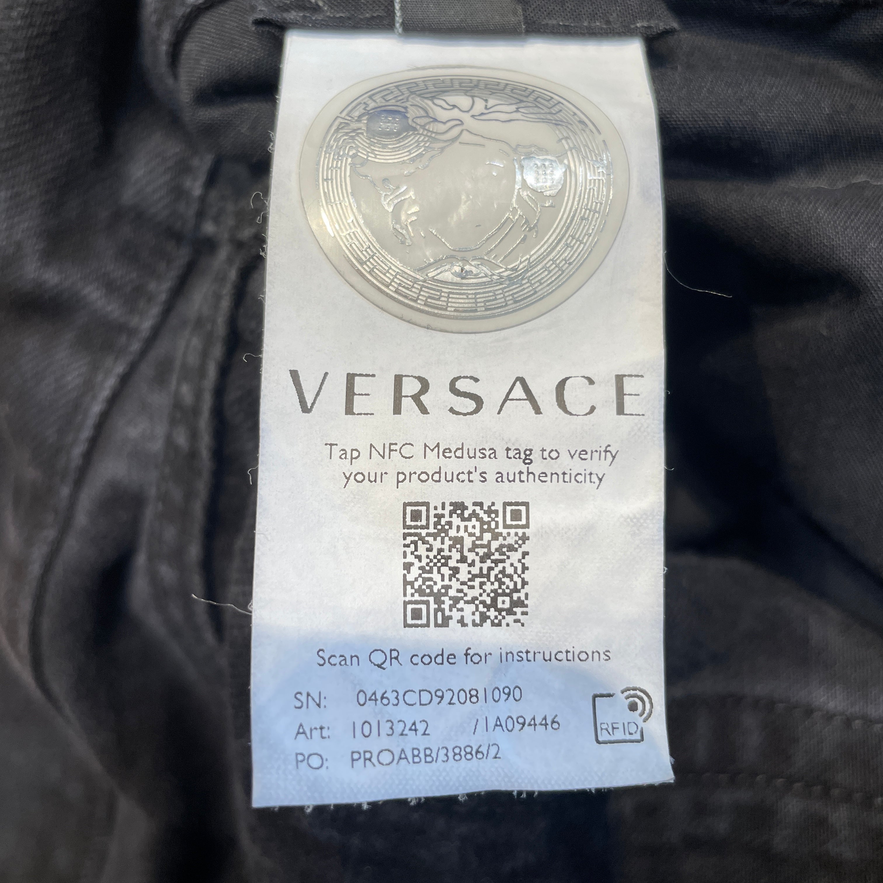 VERSACE/Skinny Pants/32/Denim/BLK/Front Logo Lock Jeans view 4