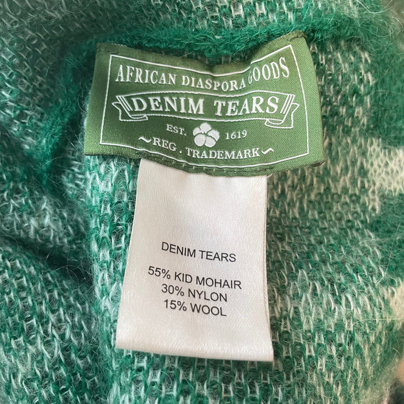 DENIM TEARS/Beanie/Stripe/Mohair/GRN/WATERMELON