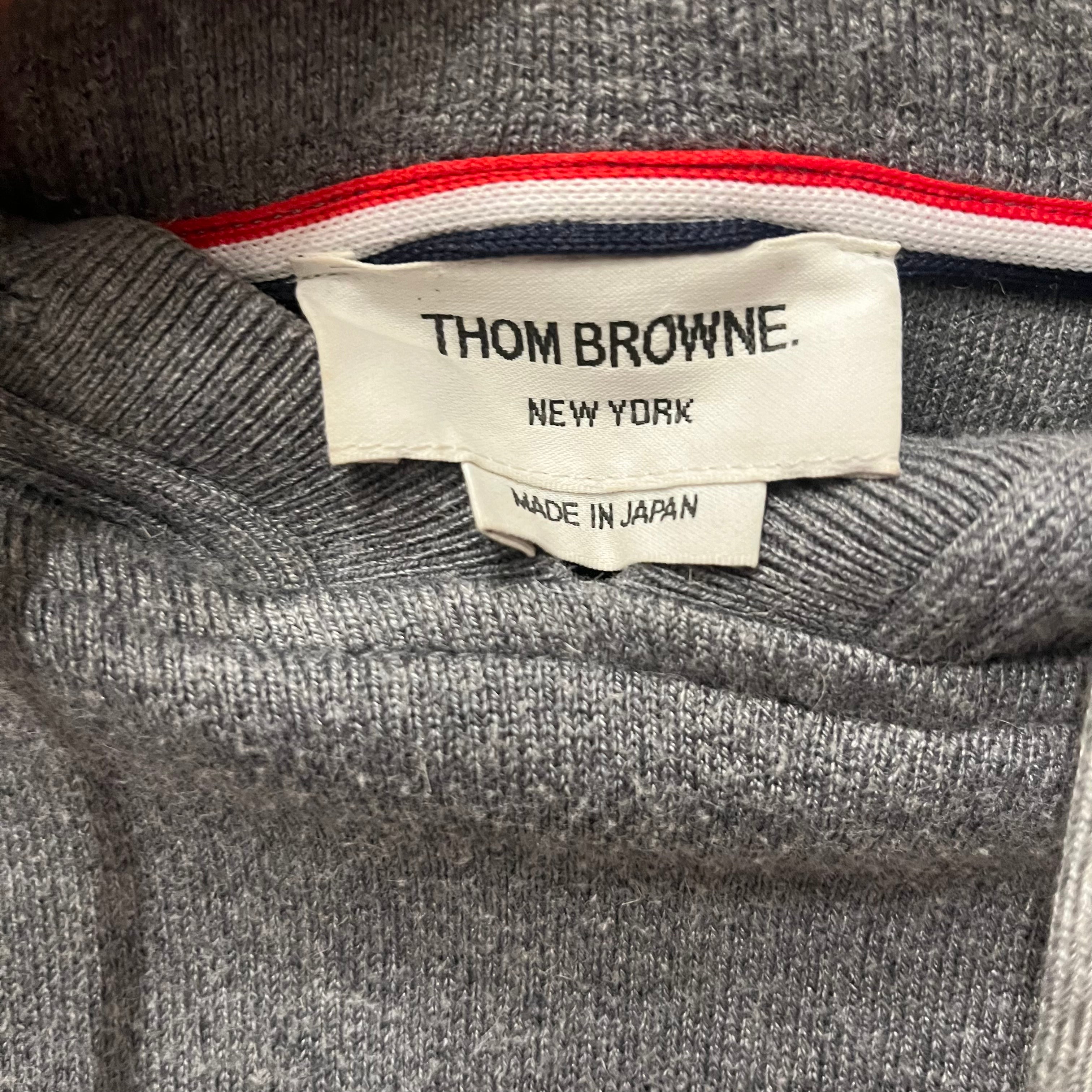 THOM BROWNE. NEW YORK/Hoodie/S/Stripe/Wool/GRY/ view 3