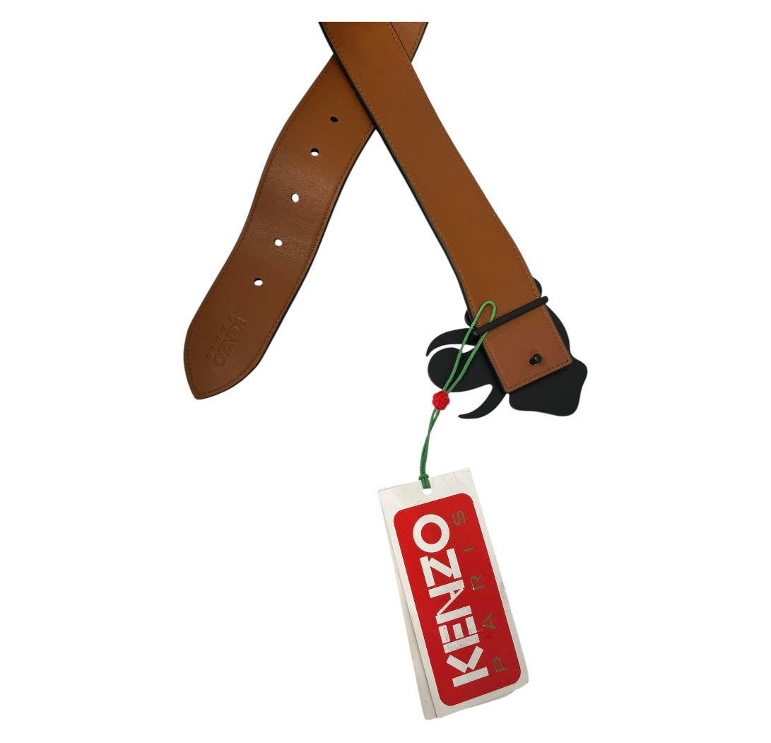 KENZO/Belt/Leather/BLK/GRAY ELEPHANT FACE view 3