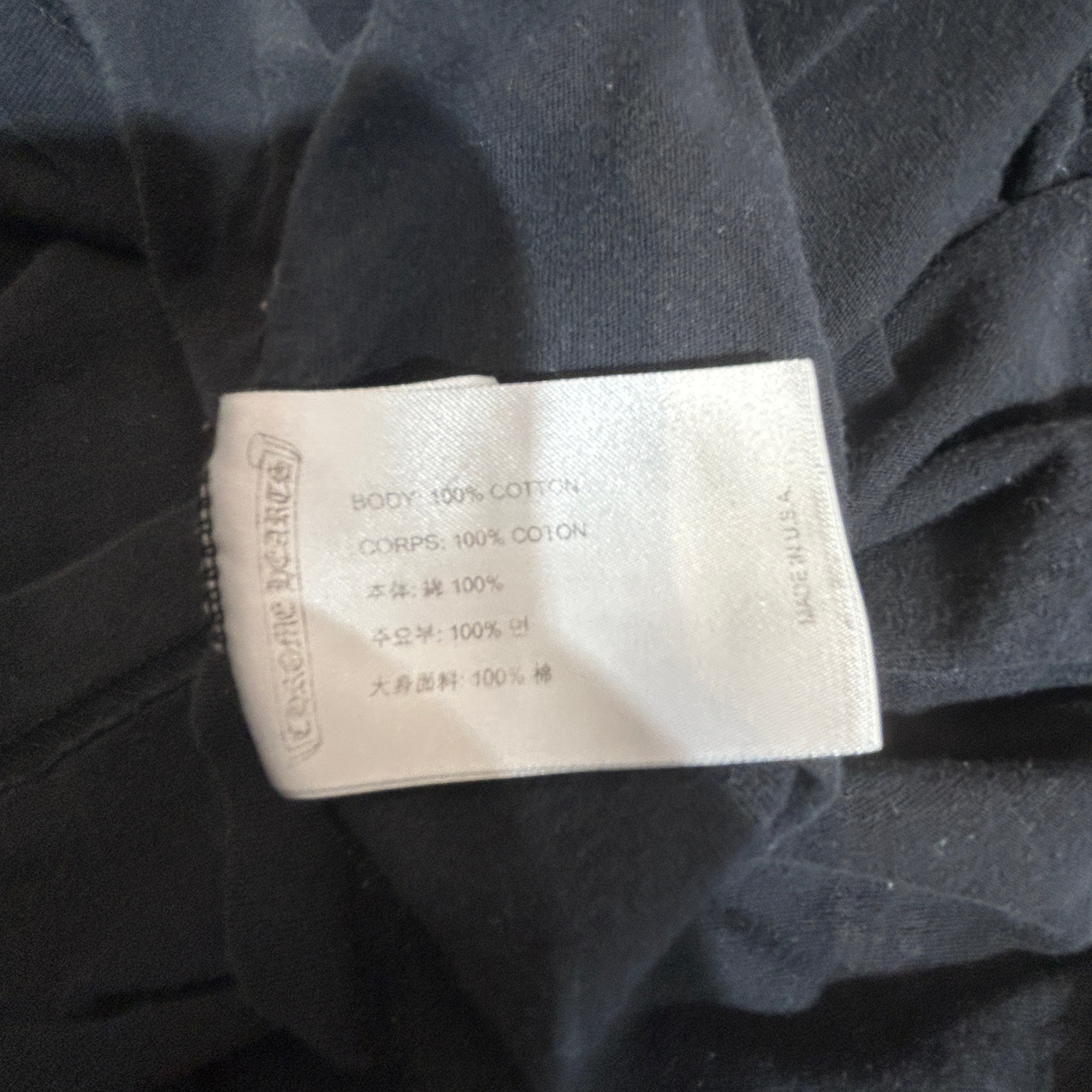 CHROME HEARTS/T-Shirt/XL/Cotton/BLK/pocket tee view 4