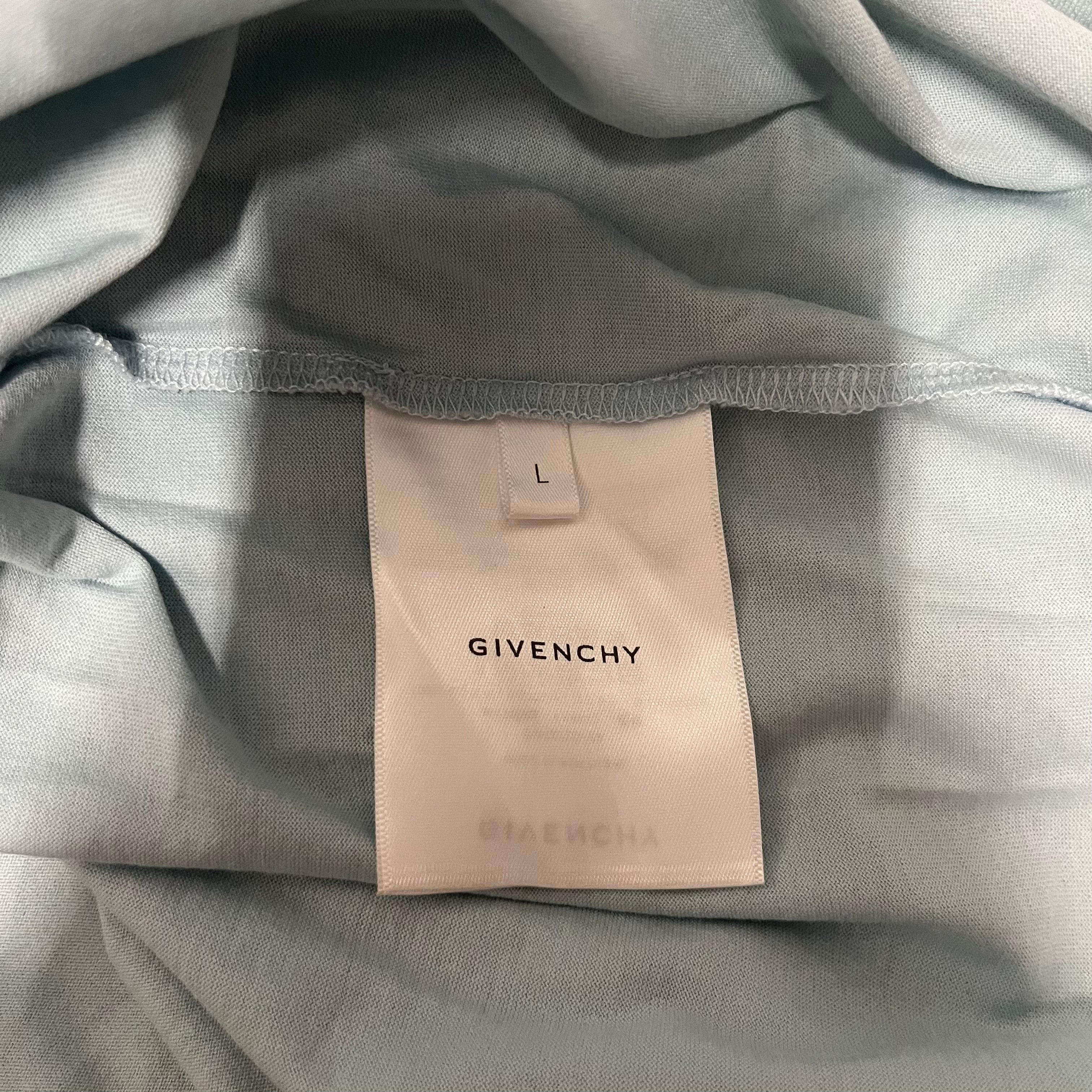 GIVENCHY/T-Shirt/L/Cotton/BLU/crew collar view 4