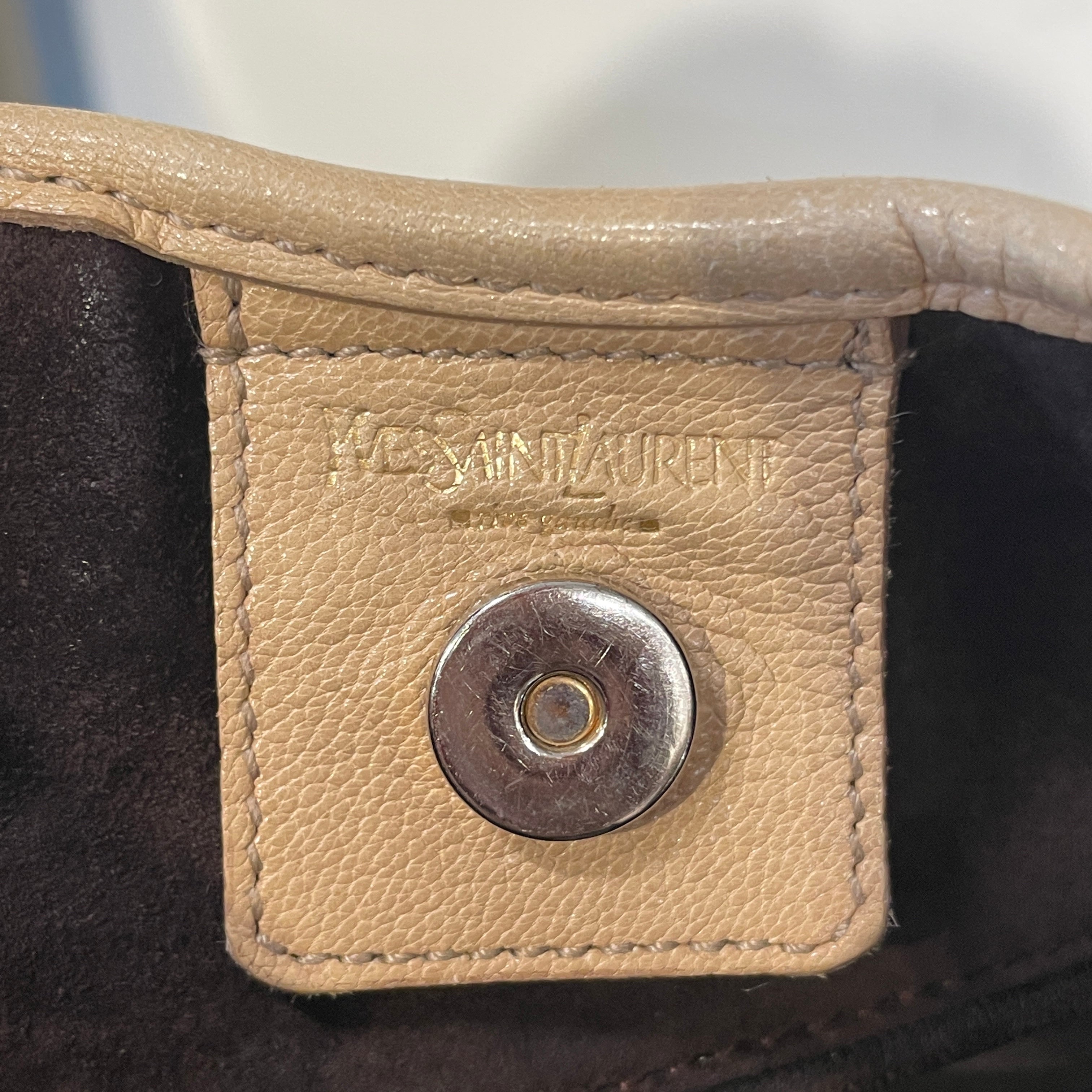 YVES SAINT LAURENT/Bag/Leather/BEG/ST. TROPEZ view 3