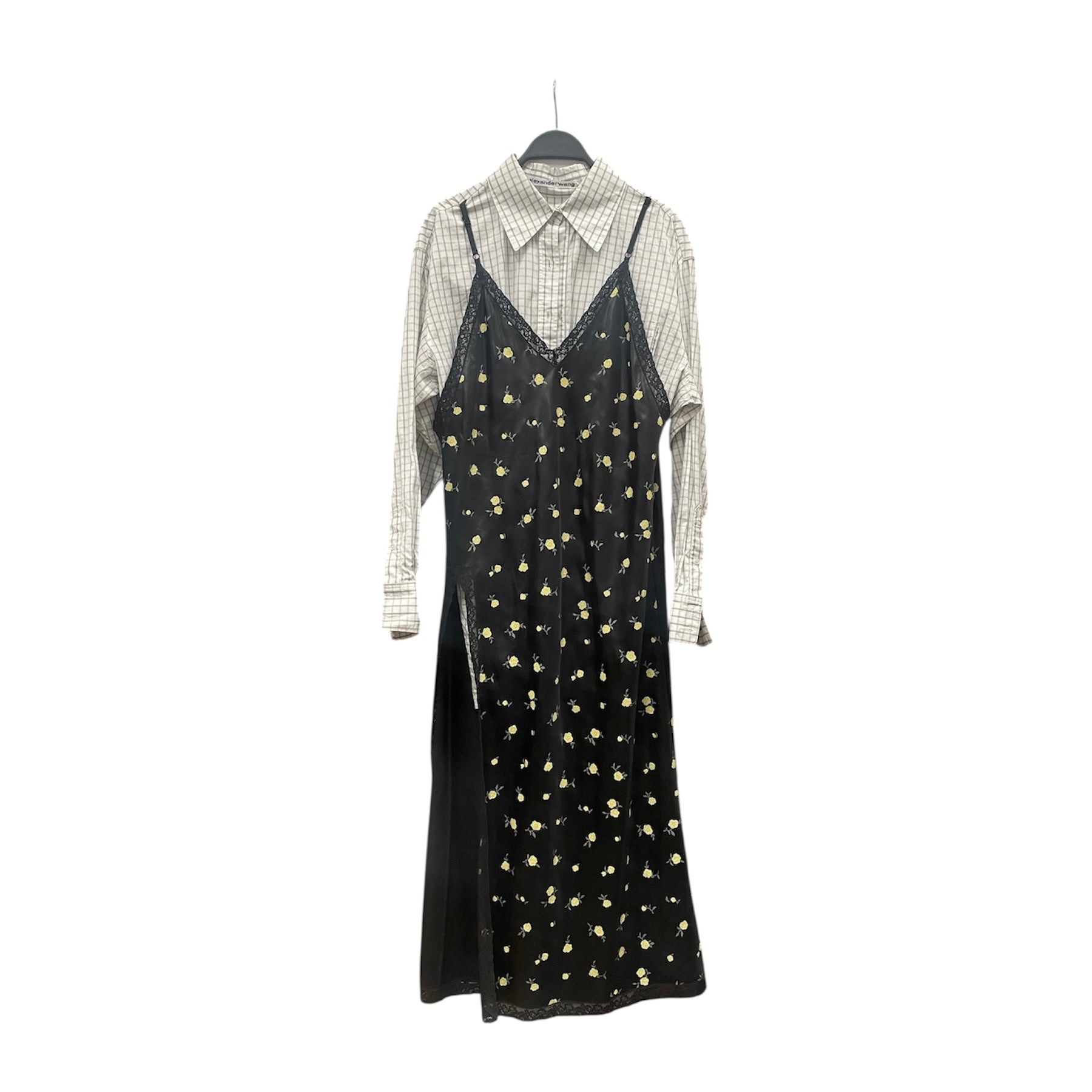 Alexander Wang/Dress/Polyester/BLK/RUNWAU 2020 BUTTDOWN SHIRTDRES view 1