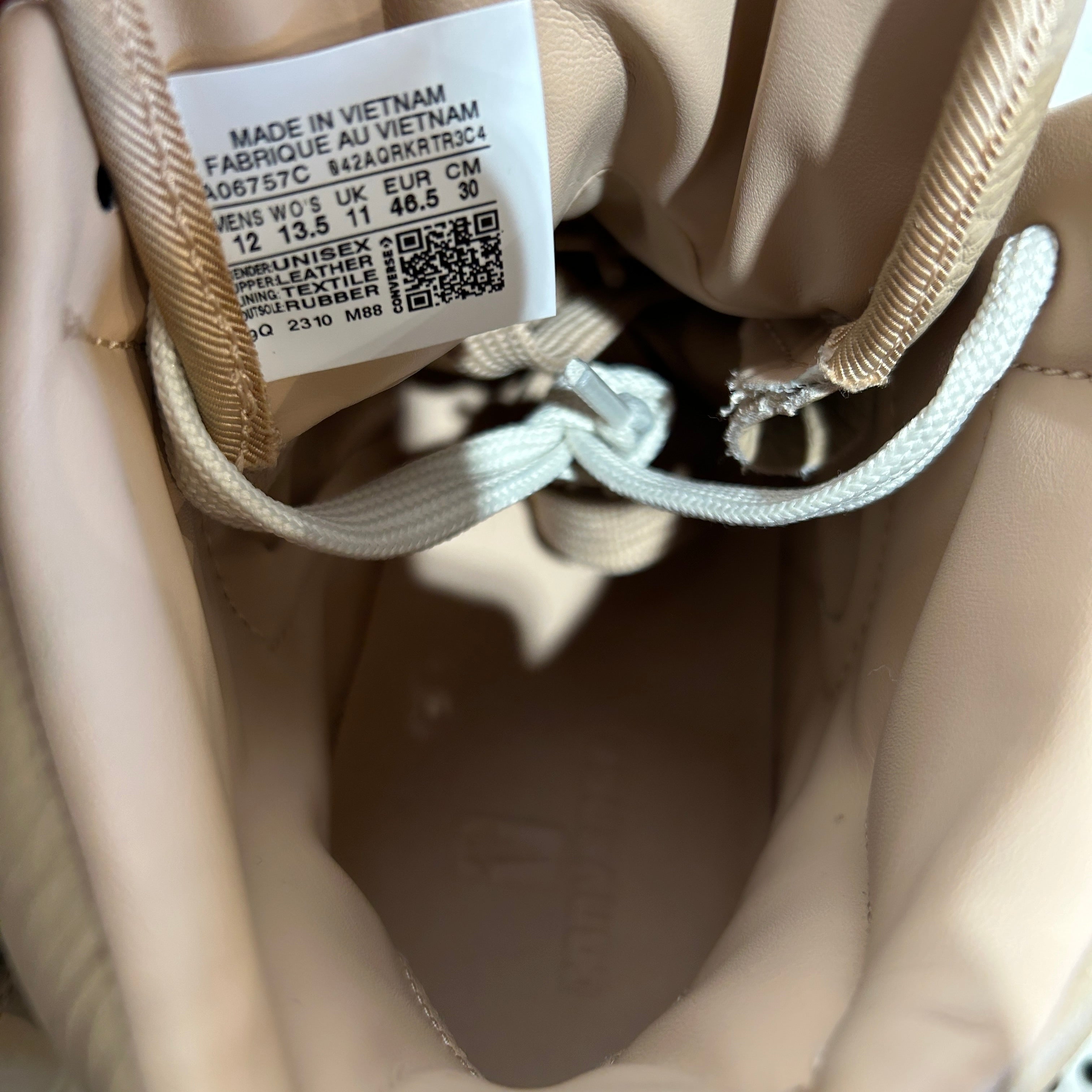 RICK OWENS DRKSHDW/Hi-Sneakers/US 12/Leather/BEG/turbowpn view 3