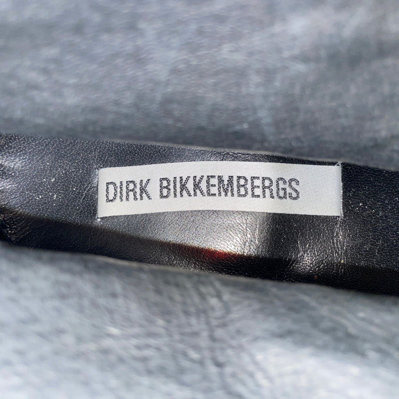 DIRK BIKKEMBERGS/Boots/US 7.5/Leather/BLK/Square Toe/Zipper in Center