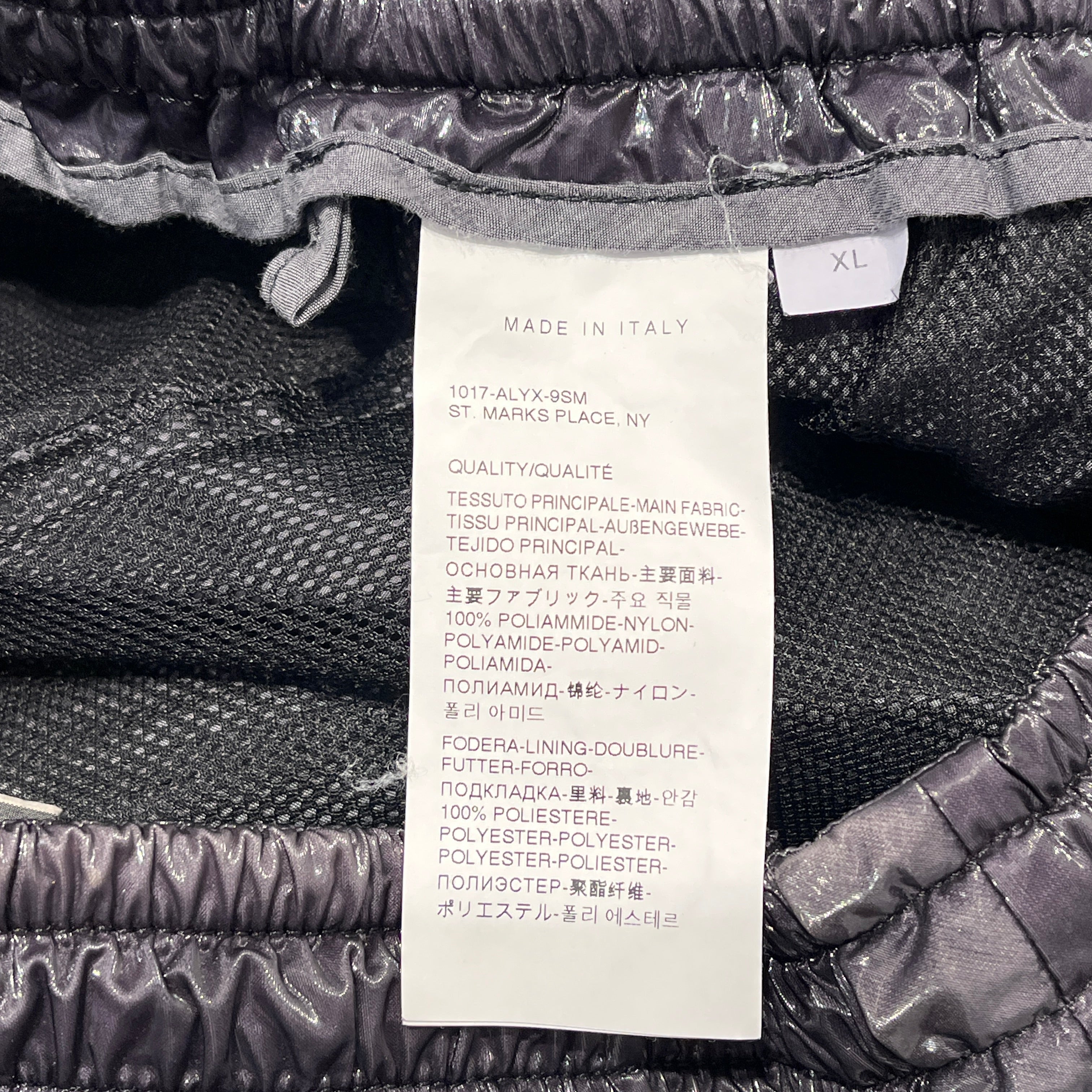 1017 ALYX 9SM(ALYX)/Pants/XL/Nylon/BLK/1017 alyx shiny nylon pants view 4