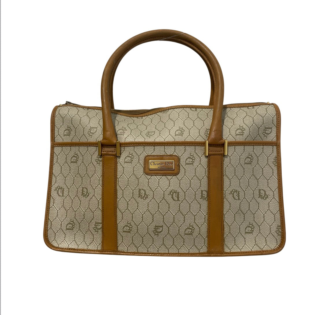 Christian Dior/Hand Bag/Monogram/Cotton/BEG/ view 1
