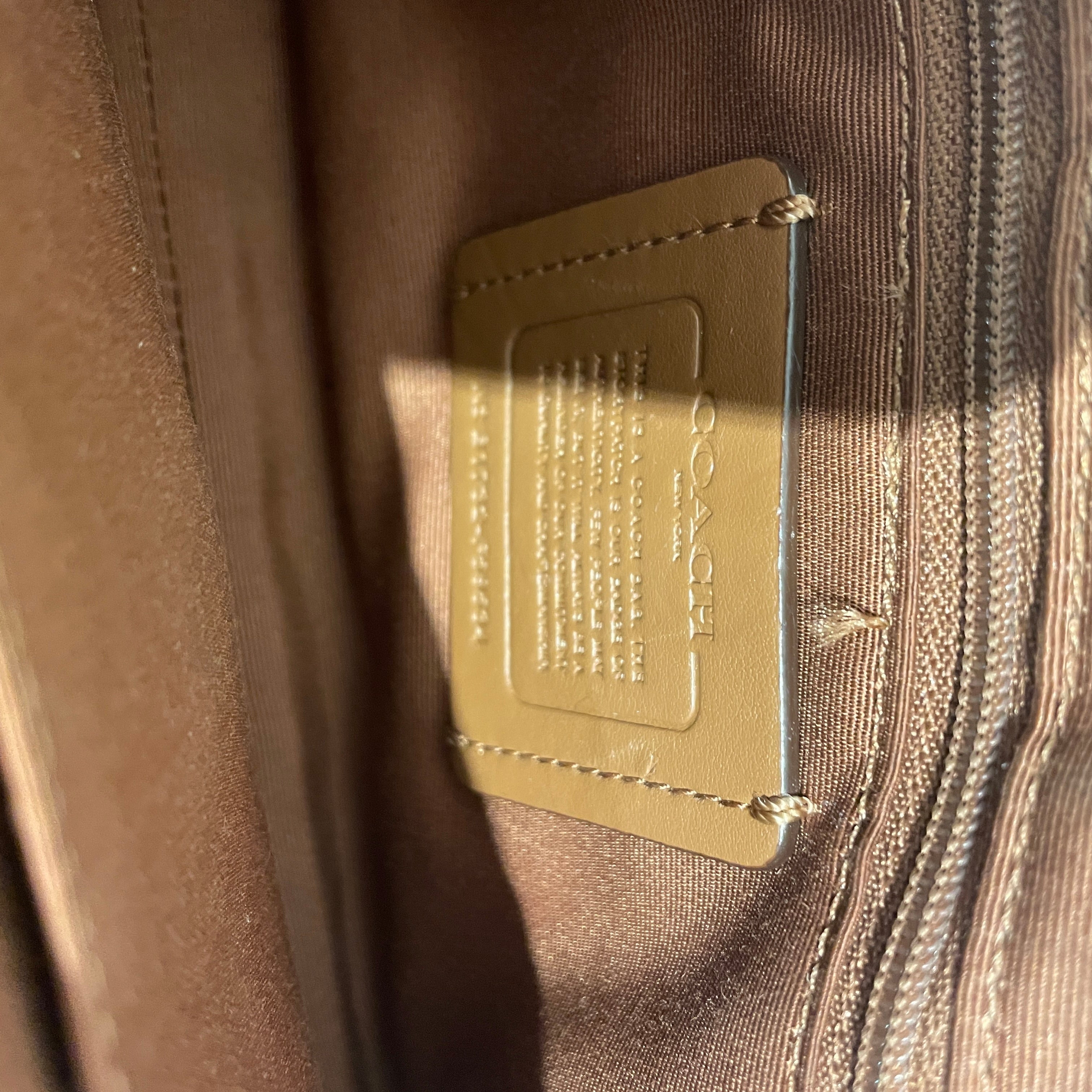 COACH/Cross Body Bag/Monogram/Leather/KHK/ view 3