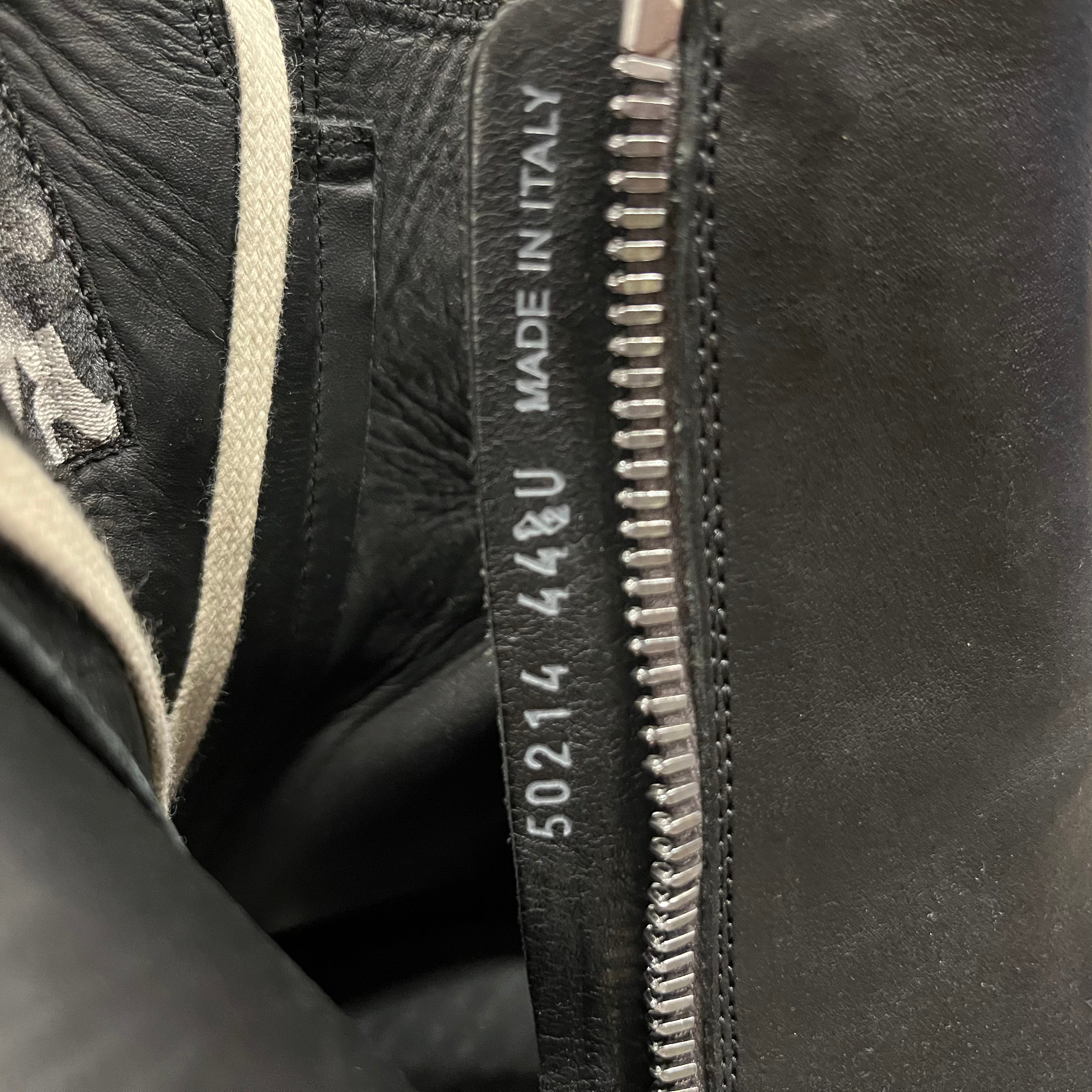 Rick Owens/Hi-Sneakers/US 11.5/Leather/BLK/BUMPERS view 5