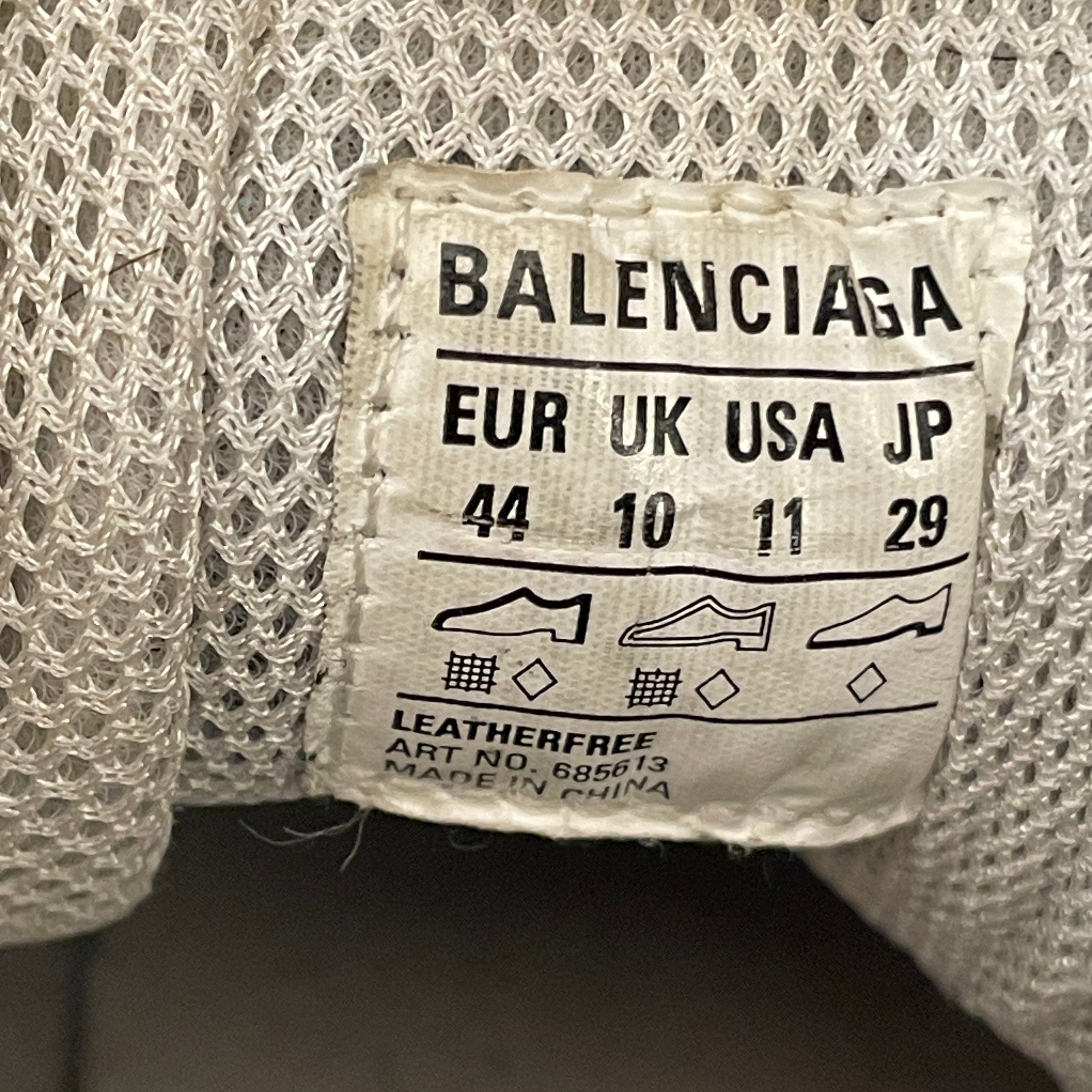 BALENCIAGA/Low-Sneakers/US 10/Cotton/WHT/DEFENDER view 3