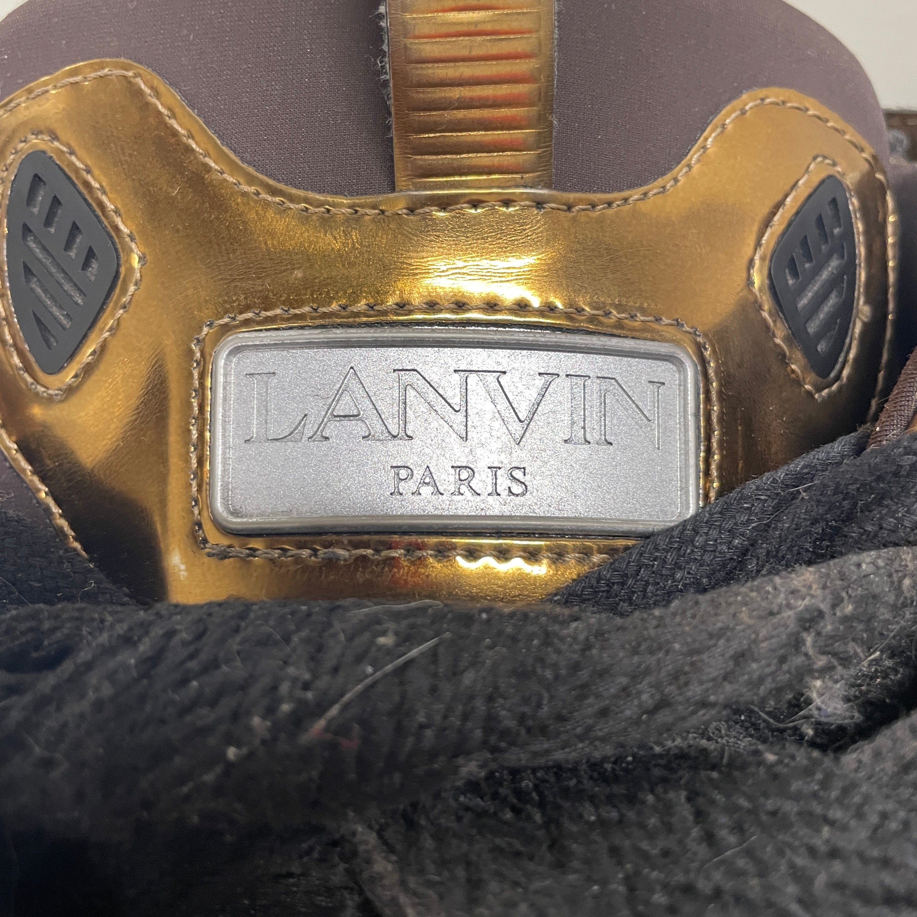 LANVIN/Low-Sneakers/US 11/BRW/BRONZE CURB SNEAKER view 3