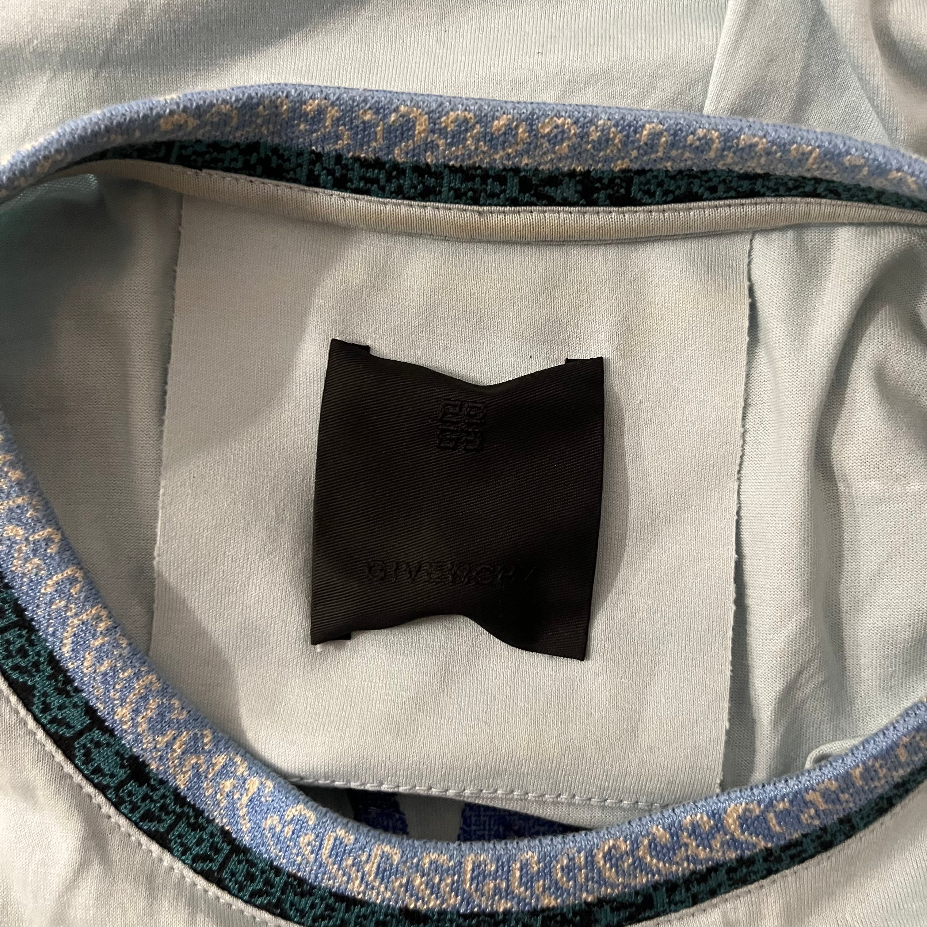 GIVENCHY/T-Shirt/L/Cotton/BLU/crew collar view 3