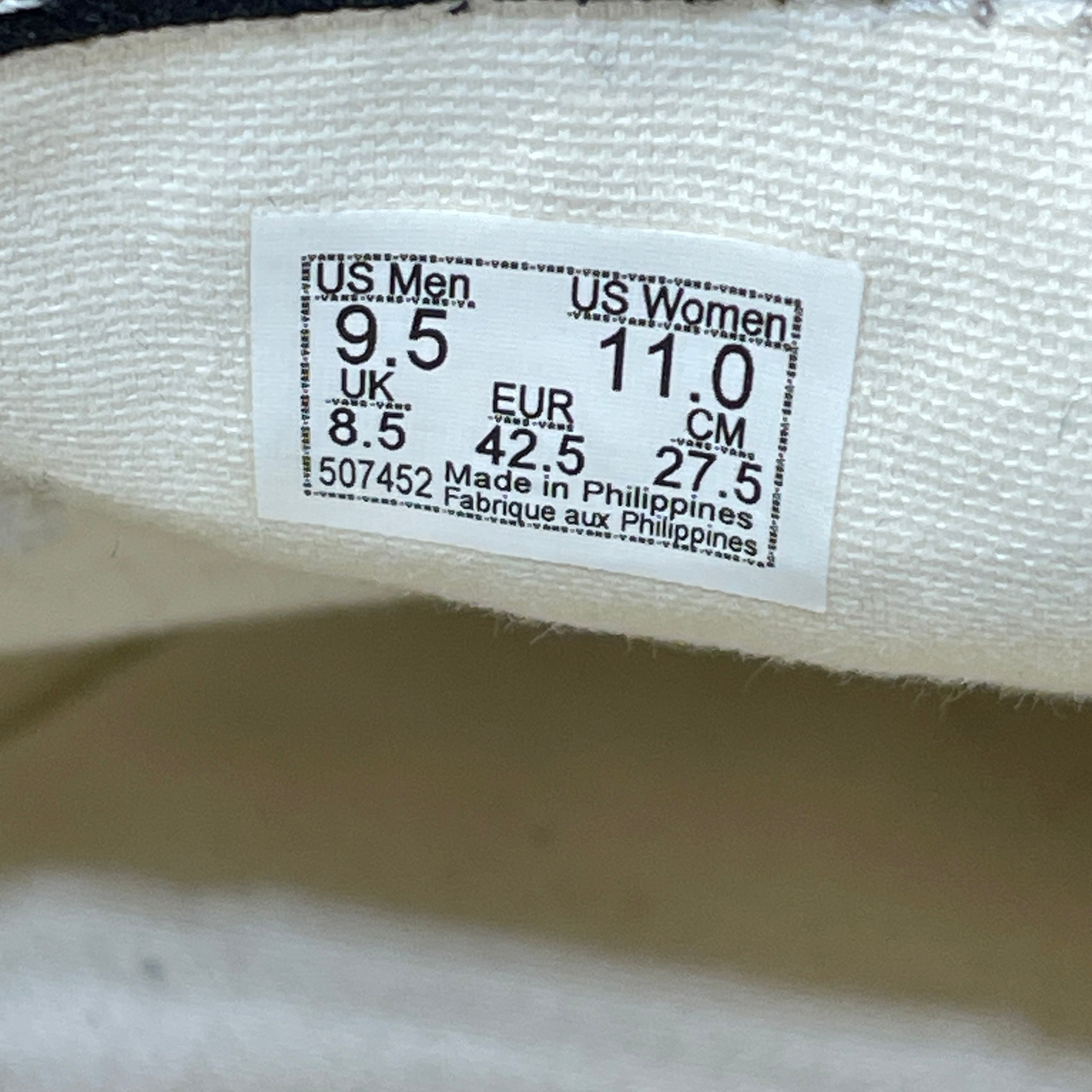 VANS/Low-Sneakers/US 9/Cotton/BLK/BLACK PEARLIZED view 4