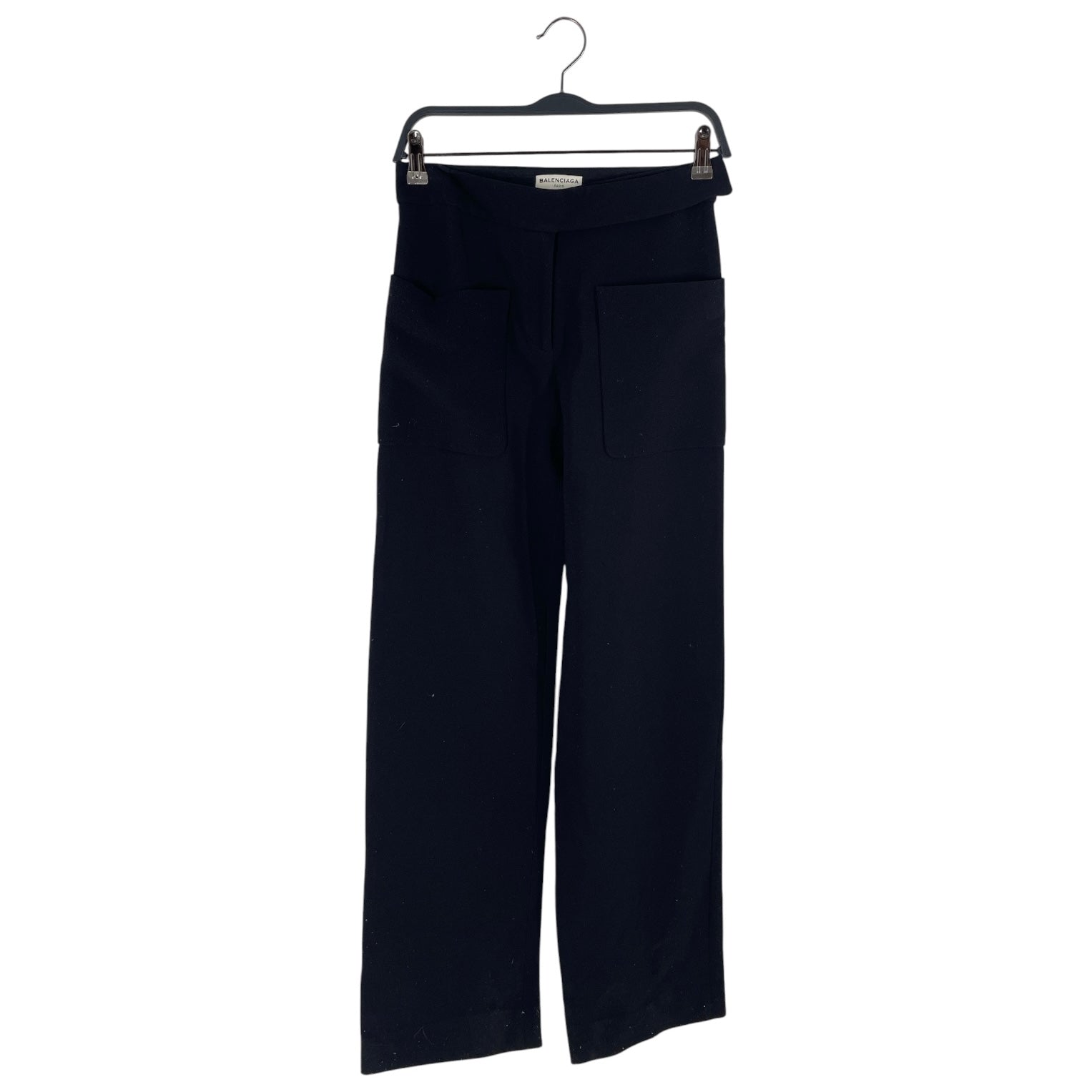 BALENCIAGA/Wide Leg Pants/34/Polyester/BLK/2014 GHSQR 2 PCKT W BELT view 1