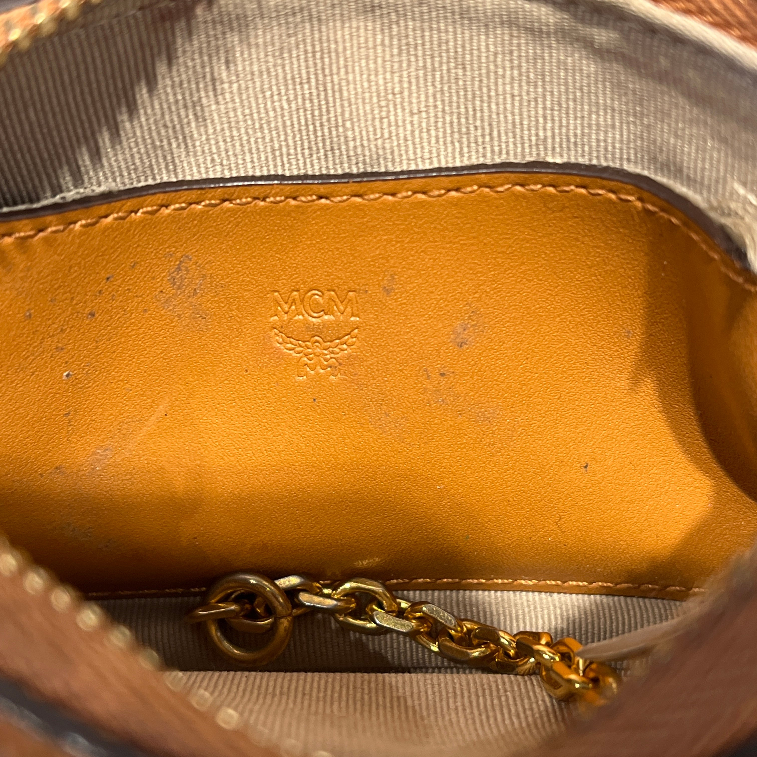 MCM/Coin Wallet/Monogram/Leather/BEG/M's/visetos key coin pouch view 3
