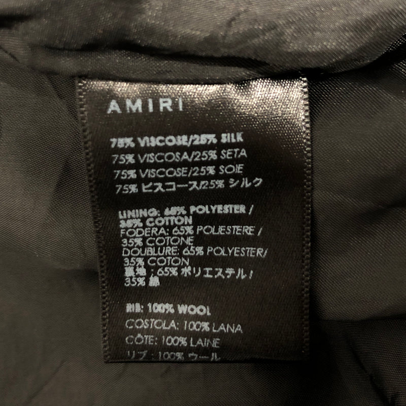 AMIRI/Baseball Jkt/40/All Over Print/Polyester/BLK/