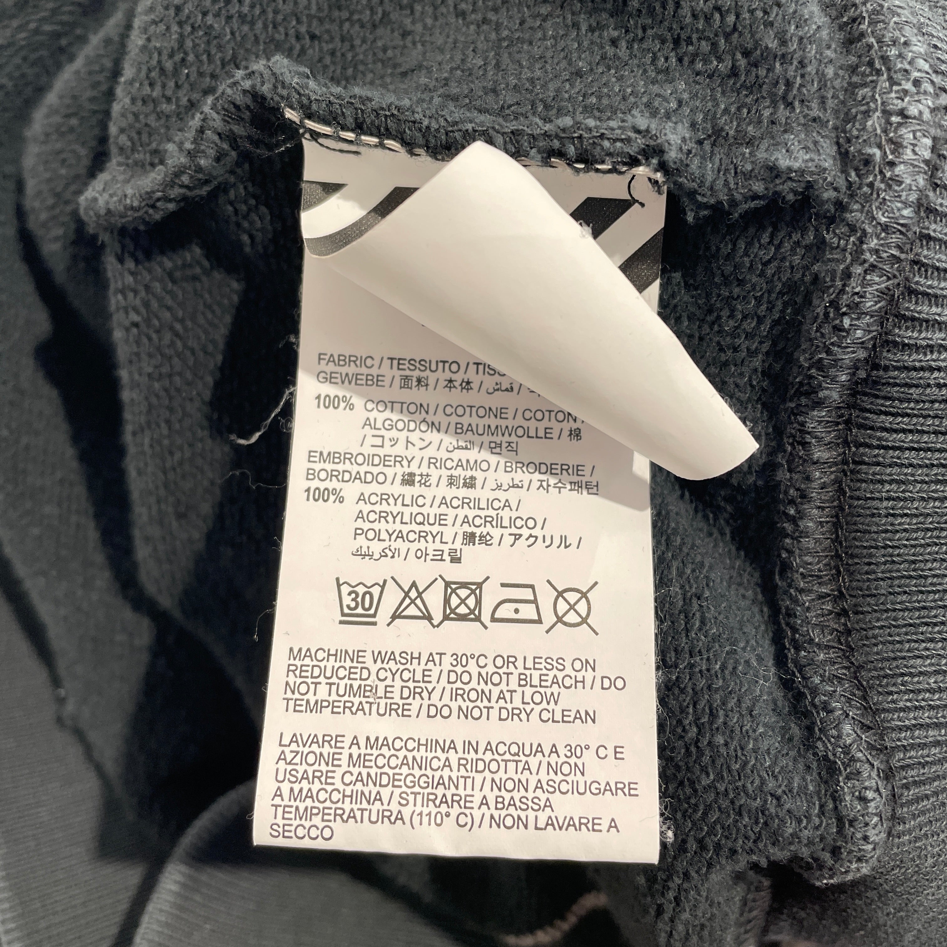 OFF-WHITE/Hoodie/L/Cotton/BLK/ view 4