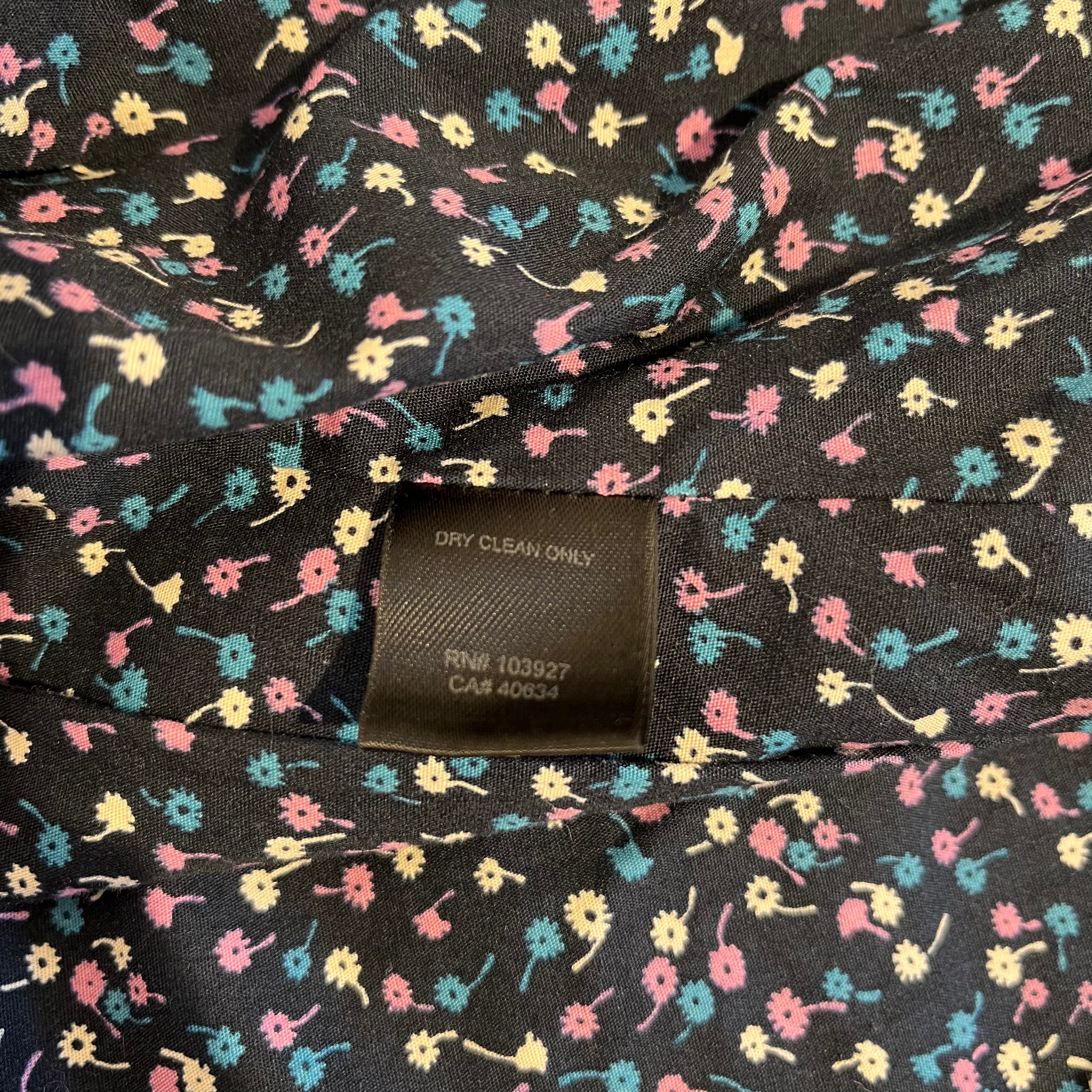 MARC JACOBS/Blouson/6/Cotton/BLK/floral lined button blazer view 4