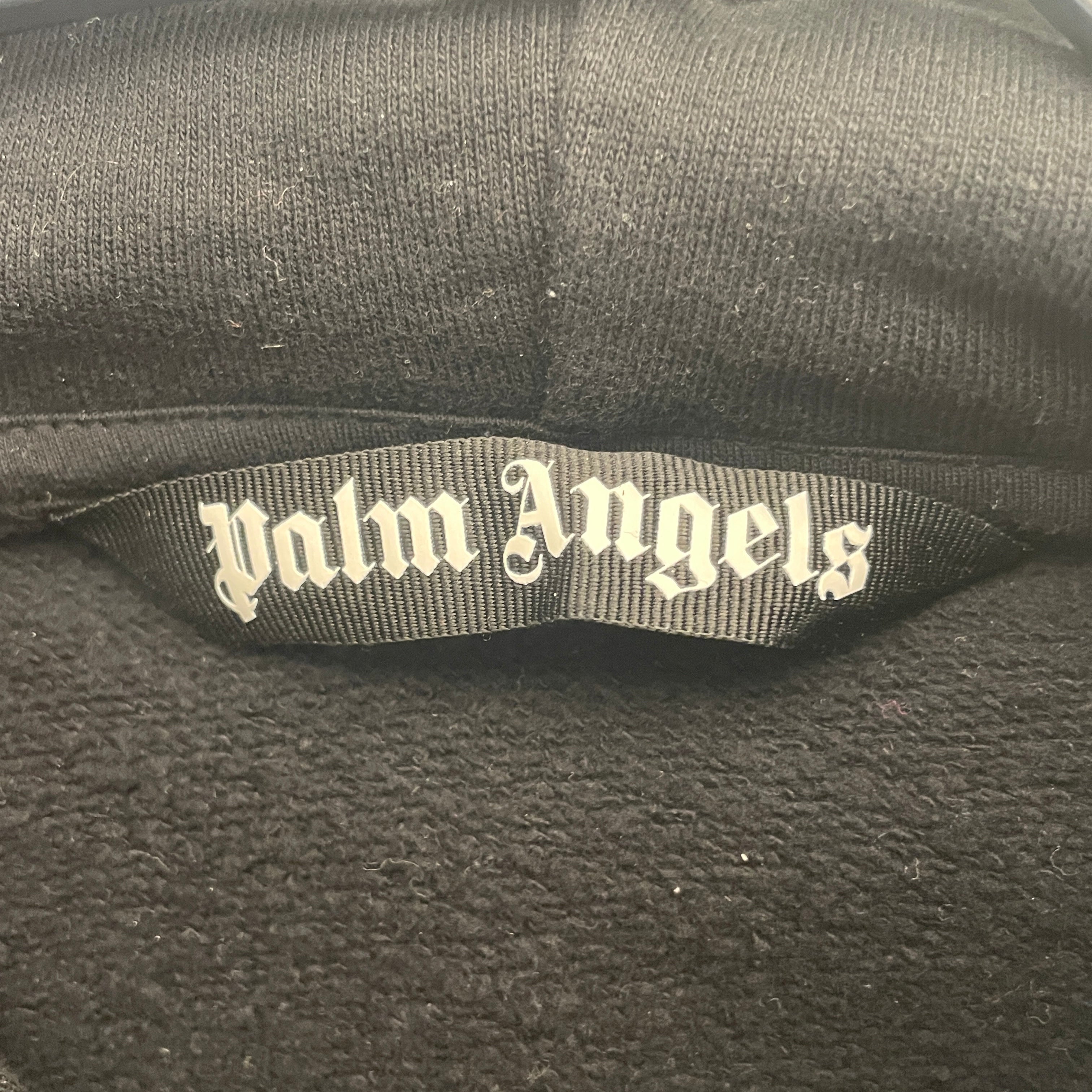 Palm Angels/Hoodie/L/Leather/BLK/GREEN STAR LOGO view 3
