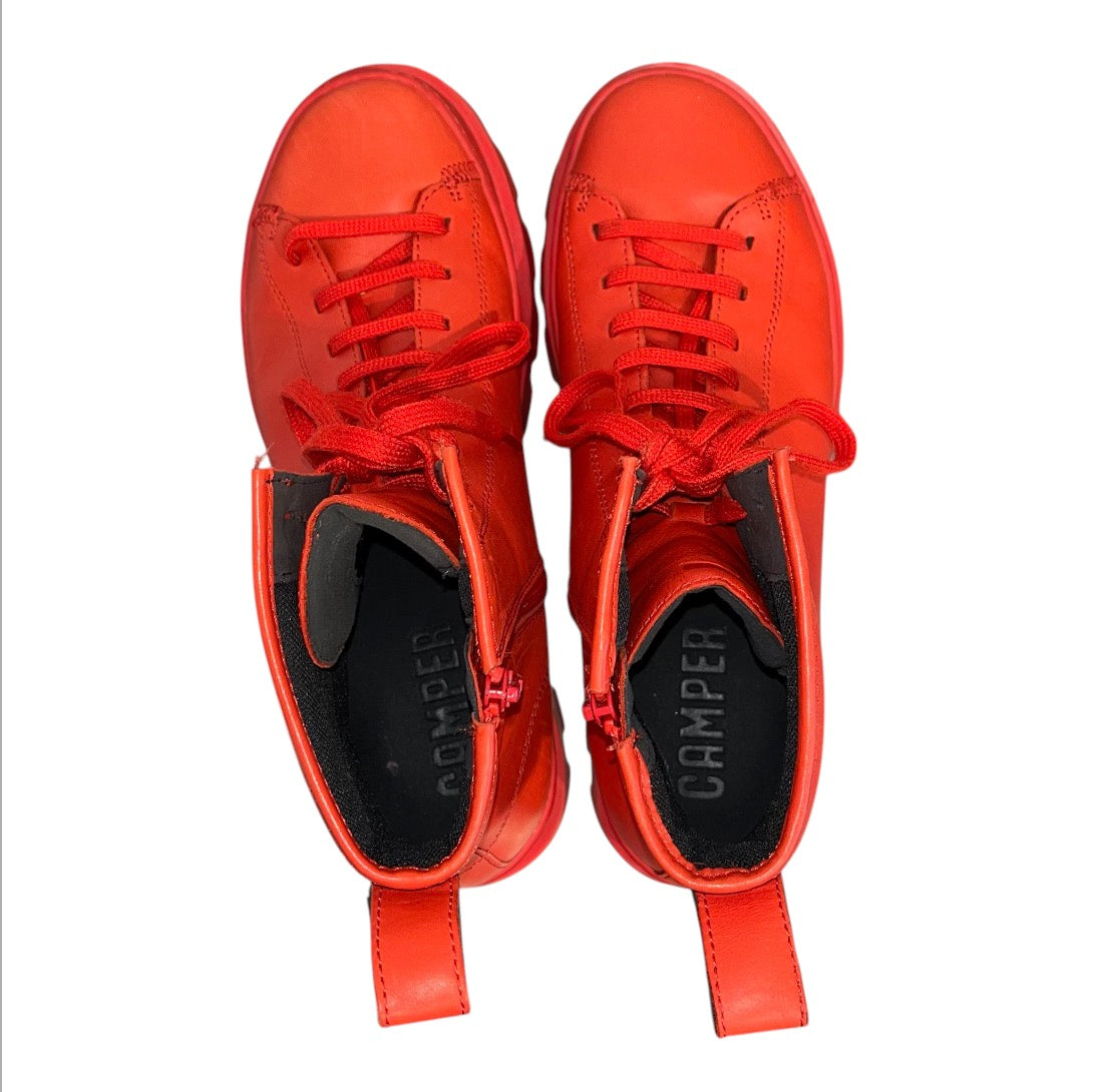 camper/Shoes/EU 36/Leather/RED/red brutus boots view 3